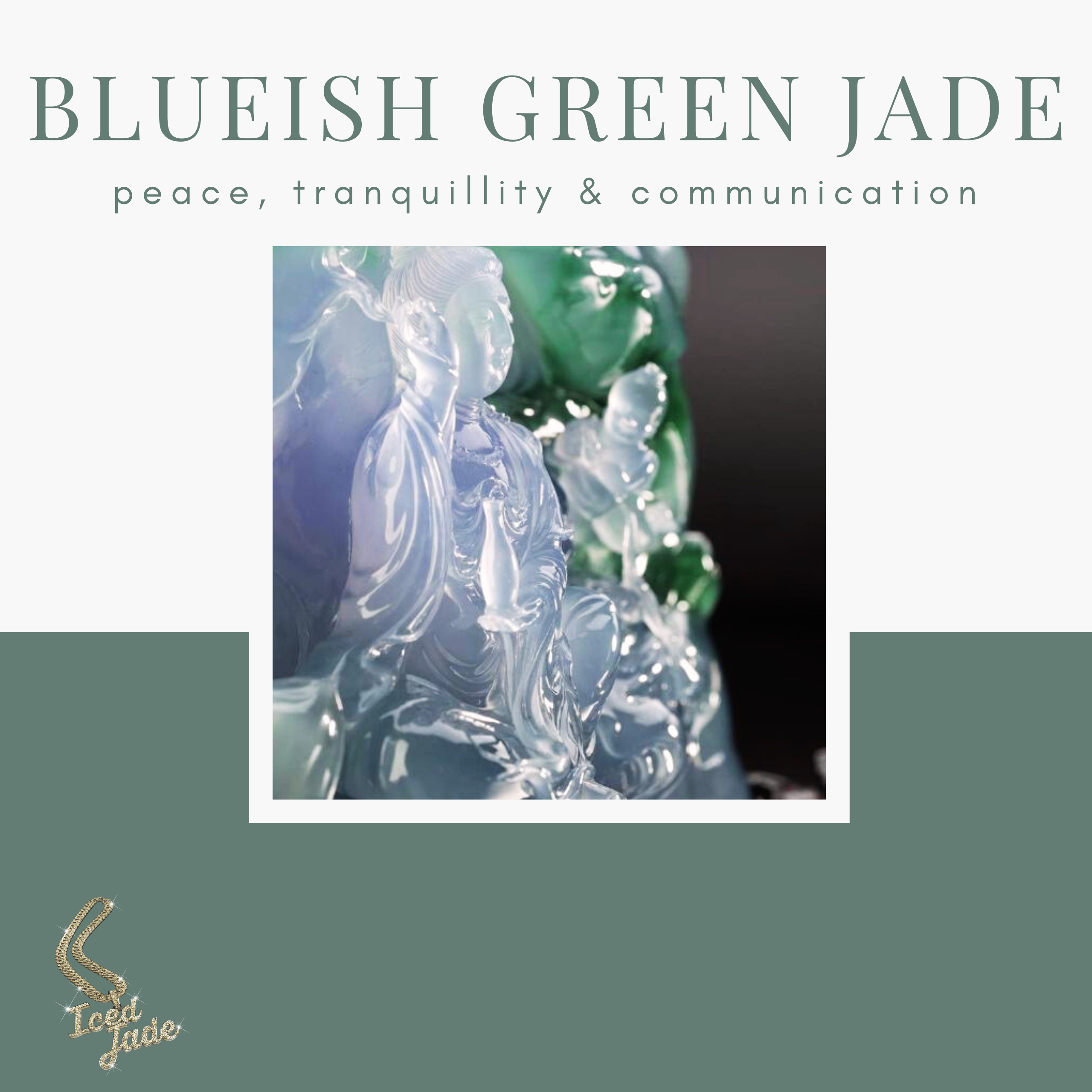 Blueish Green Jade 蓝水翡翠