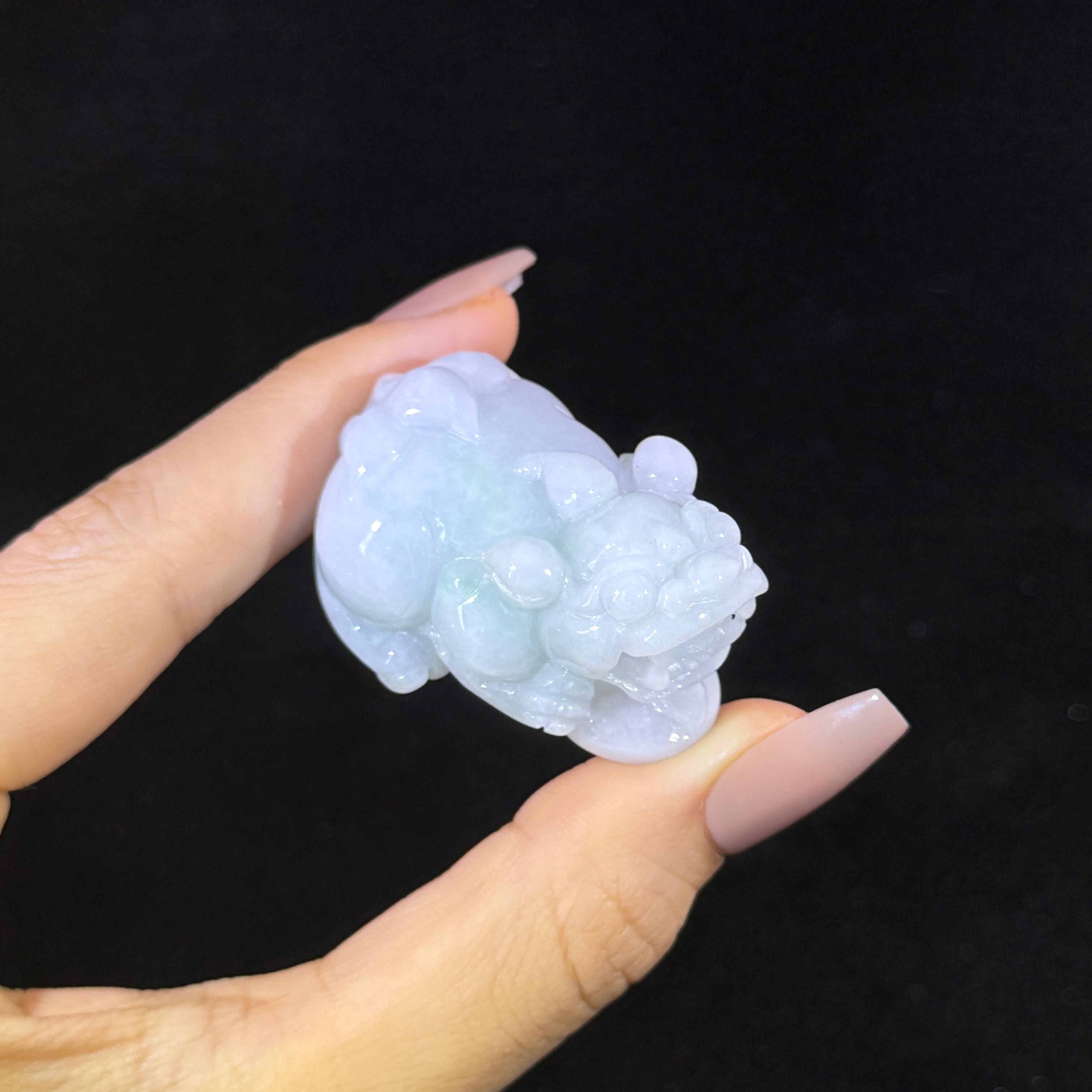 Type A Green Jade Pixiu Pendant
