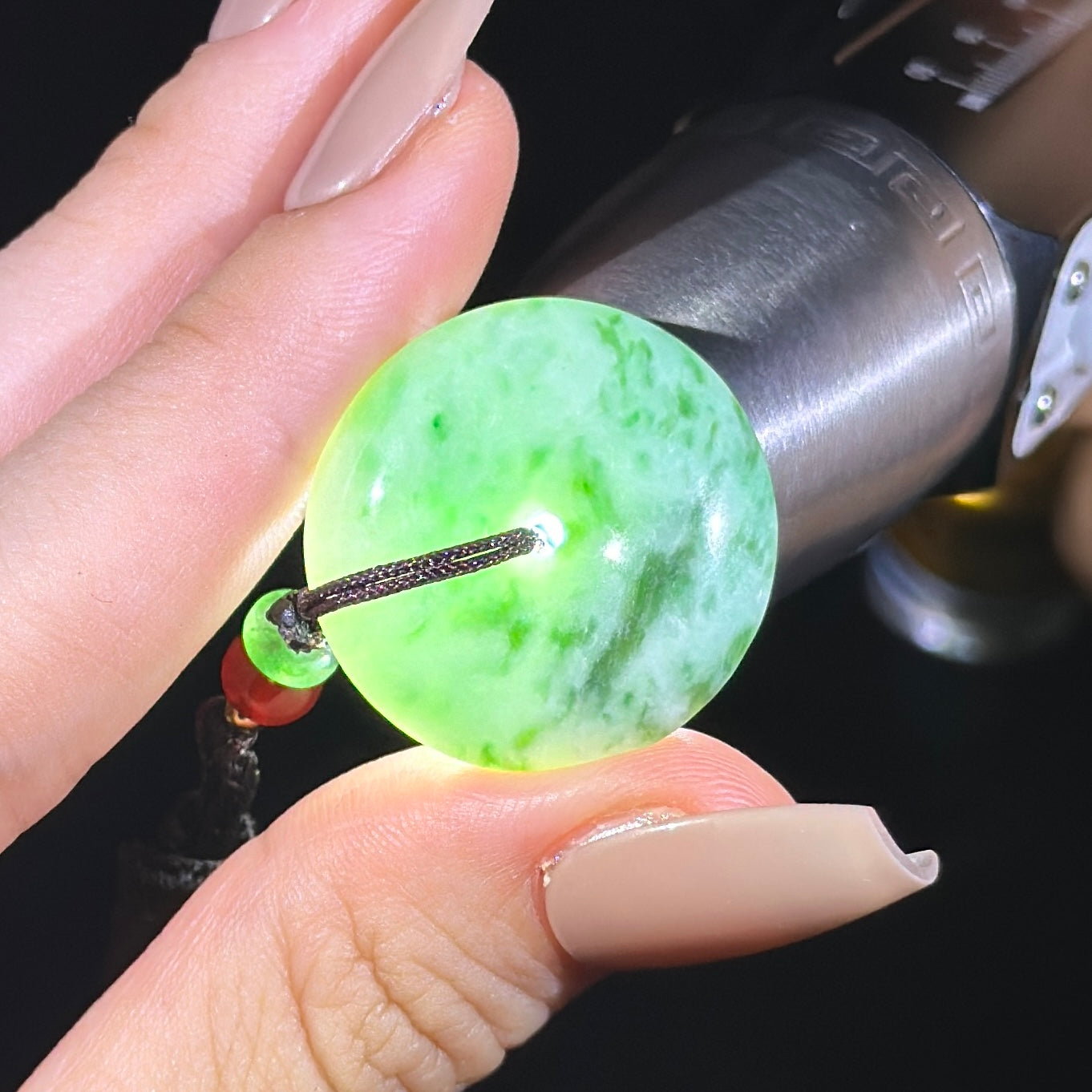 Type A Green Jade Ping An Kou