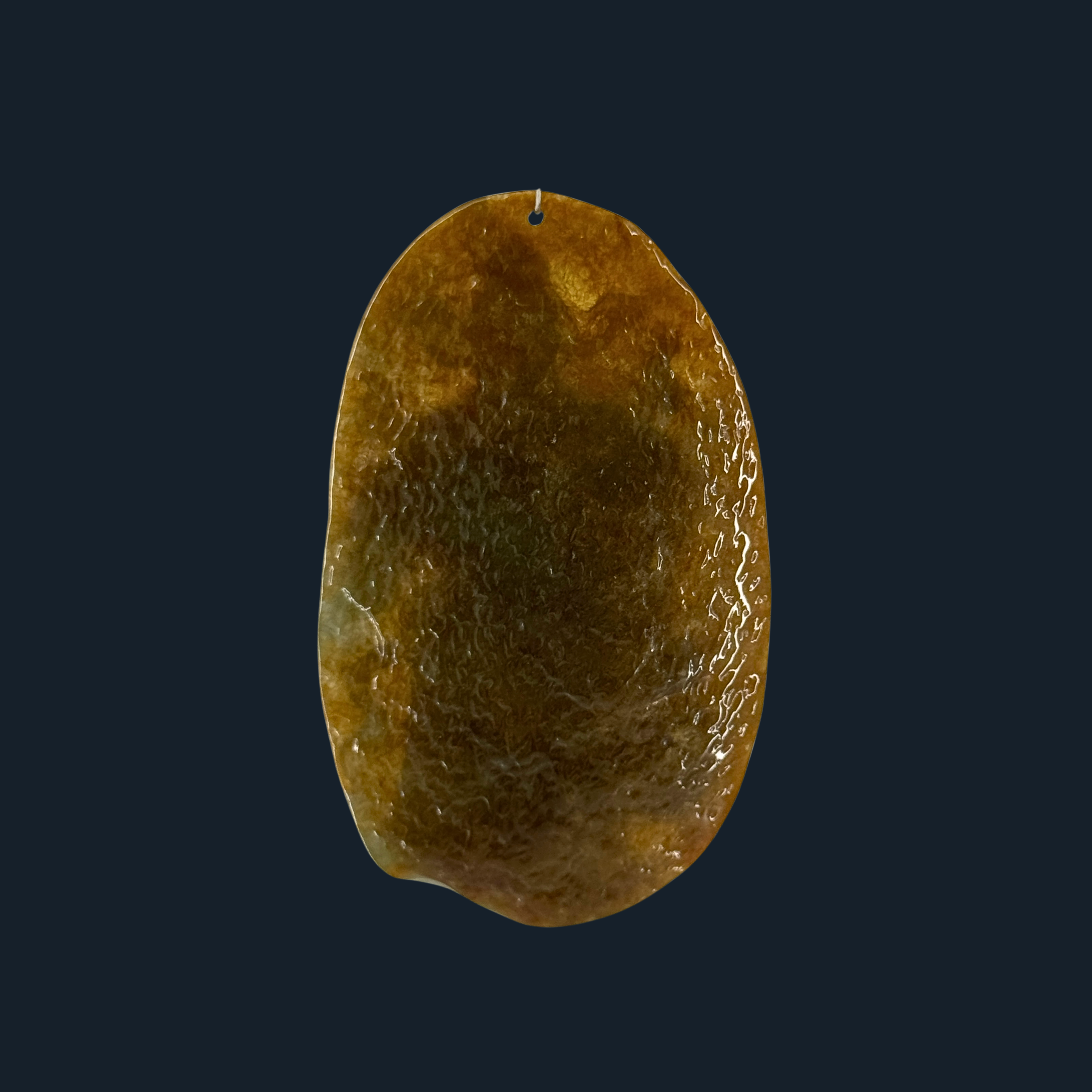 Type A Green & Yellow Jade Guan Gong Pendant