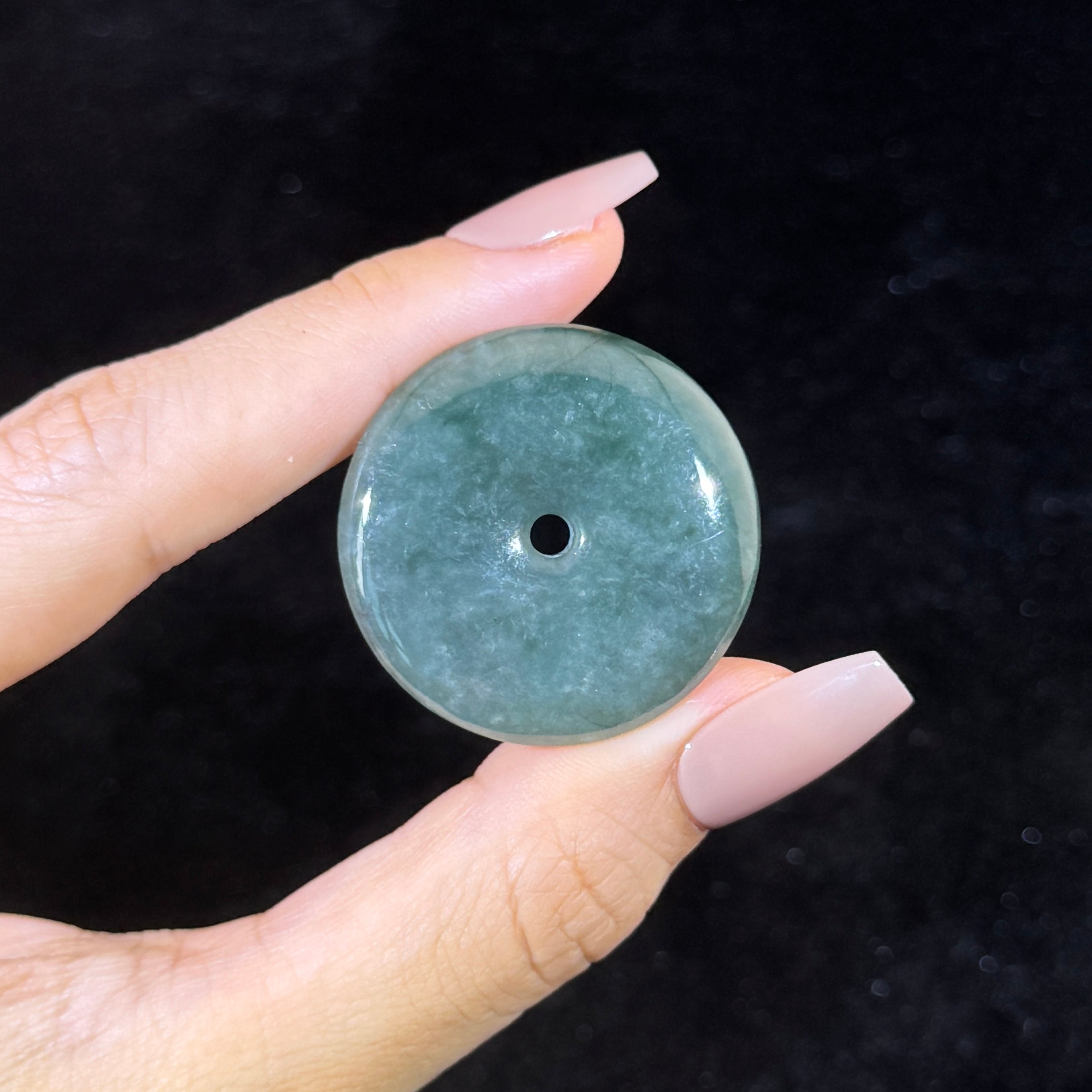 Type A Green Jade Ping An Kou Pendant