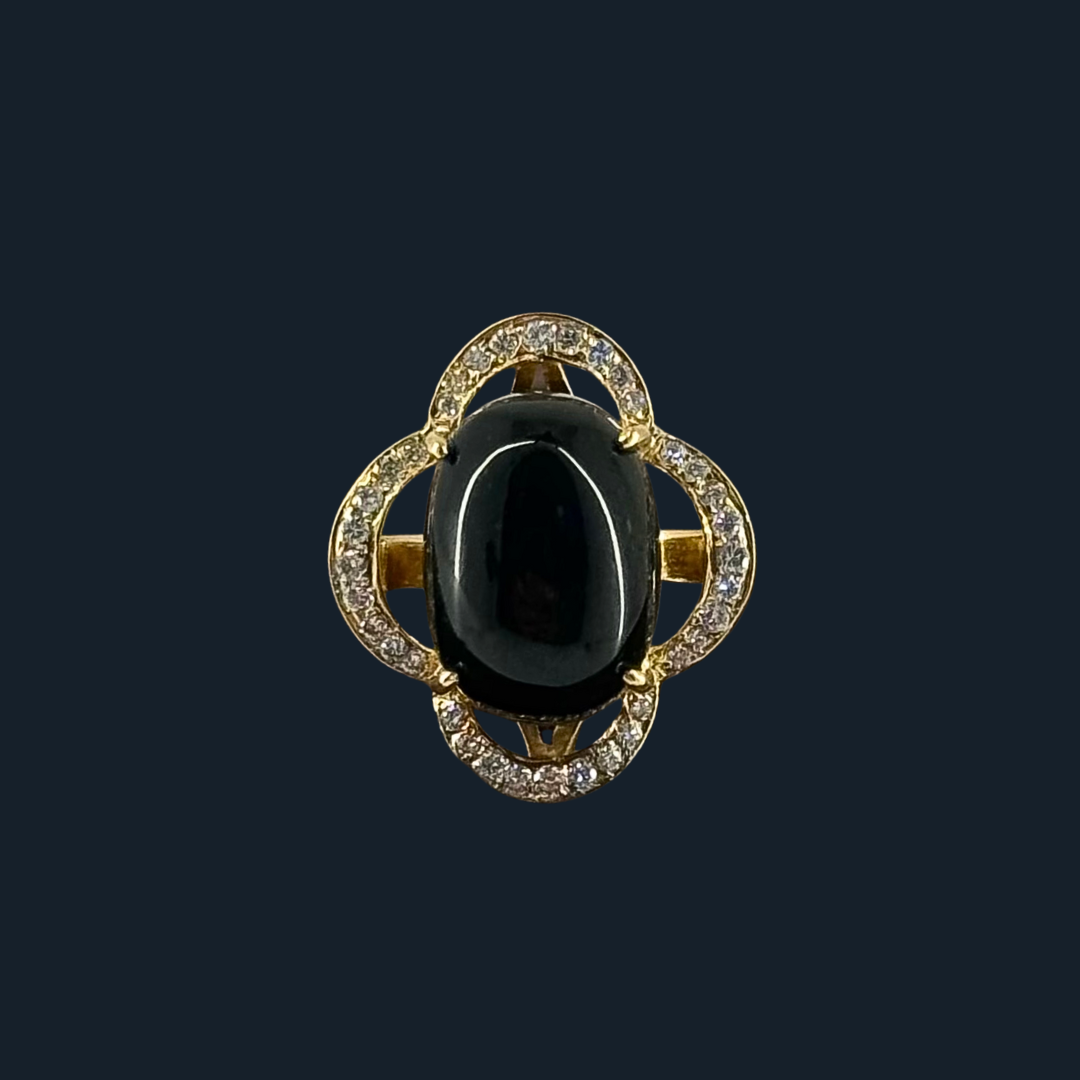 Custom 18k Yellow Gold Ladies Ring HK 13