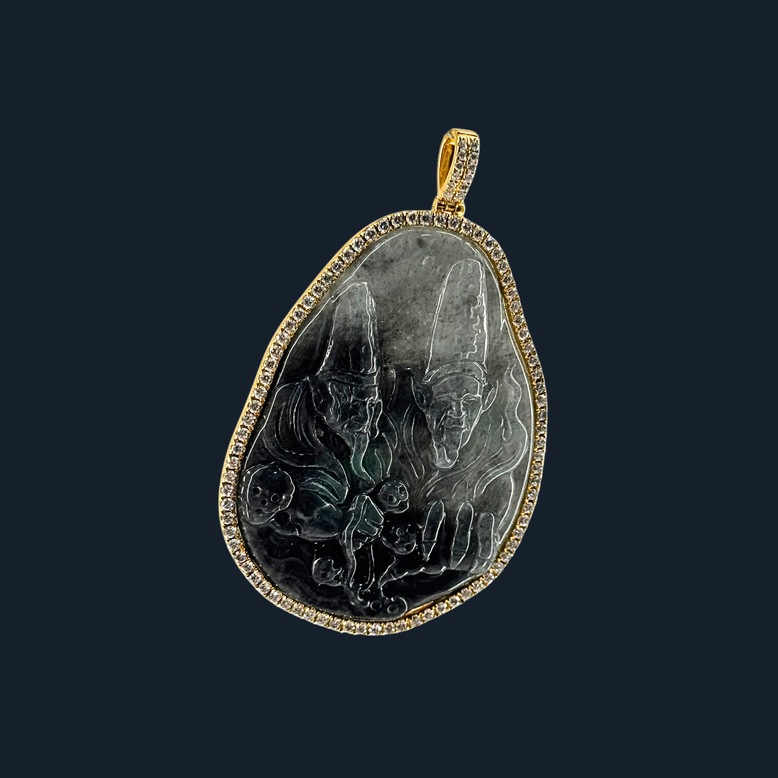 💎 ICED Black Jade Black & White Impermanence