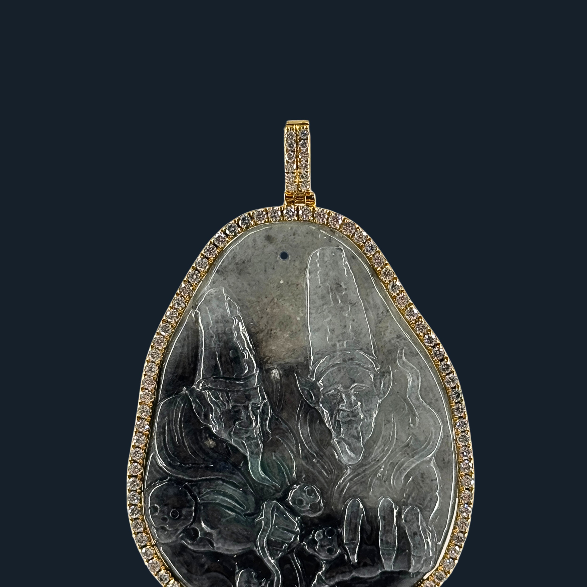💎 ICED Black Jade Black & White Impermanence