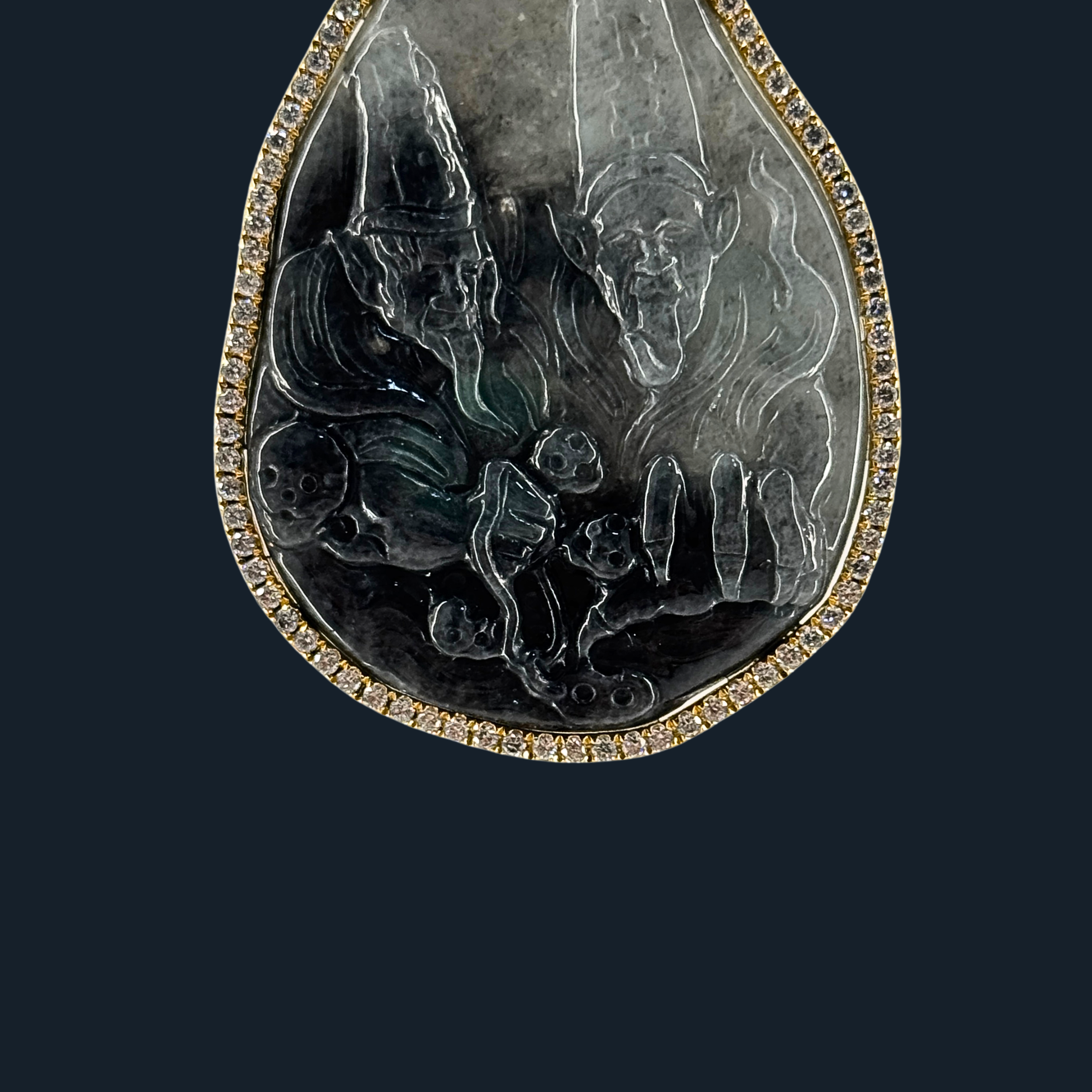 💎 ICED Black Jade Black & White Impermanence