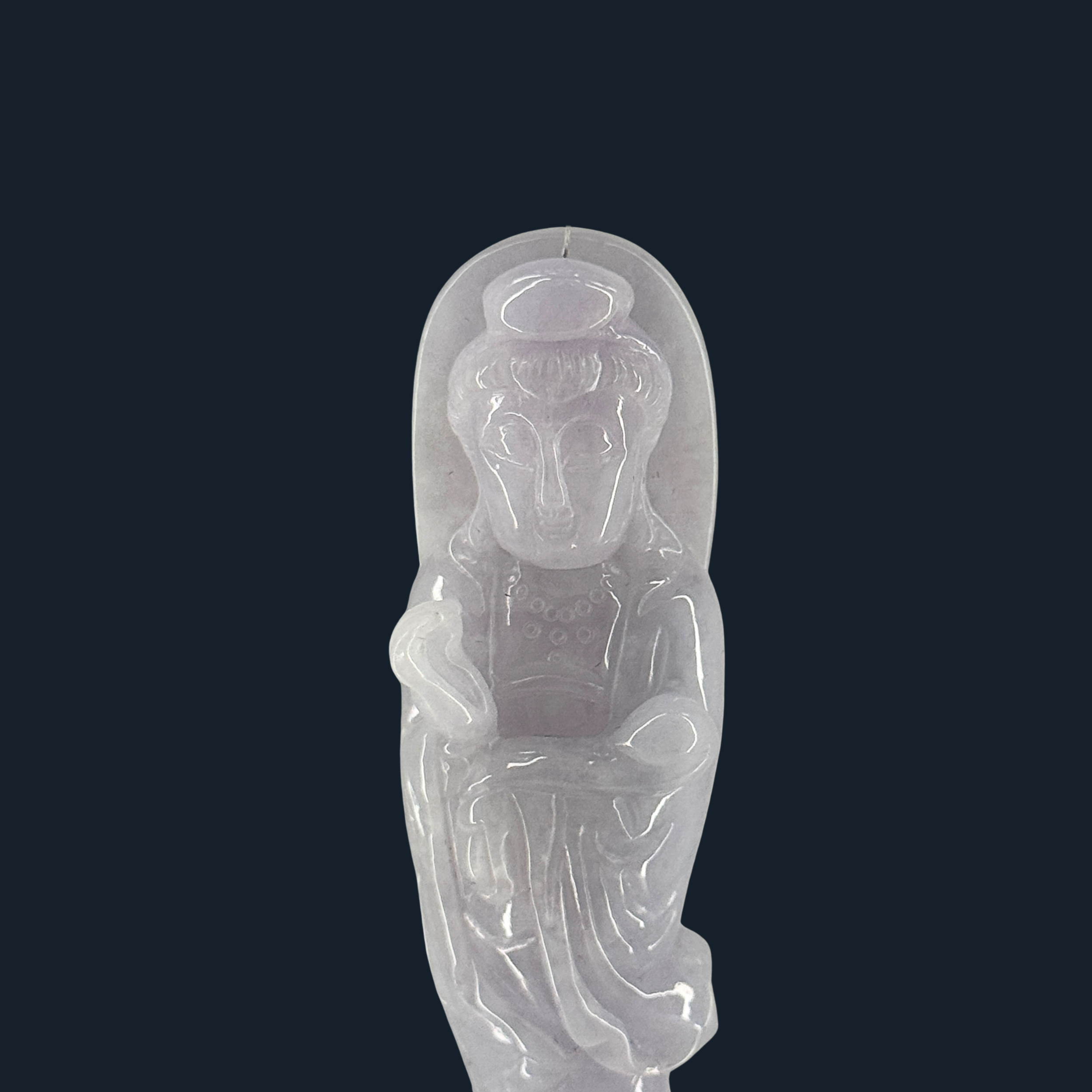 Type A Lavender Jade Guan Yin Display
