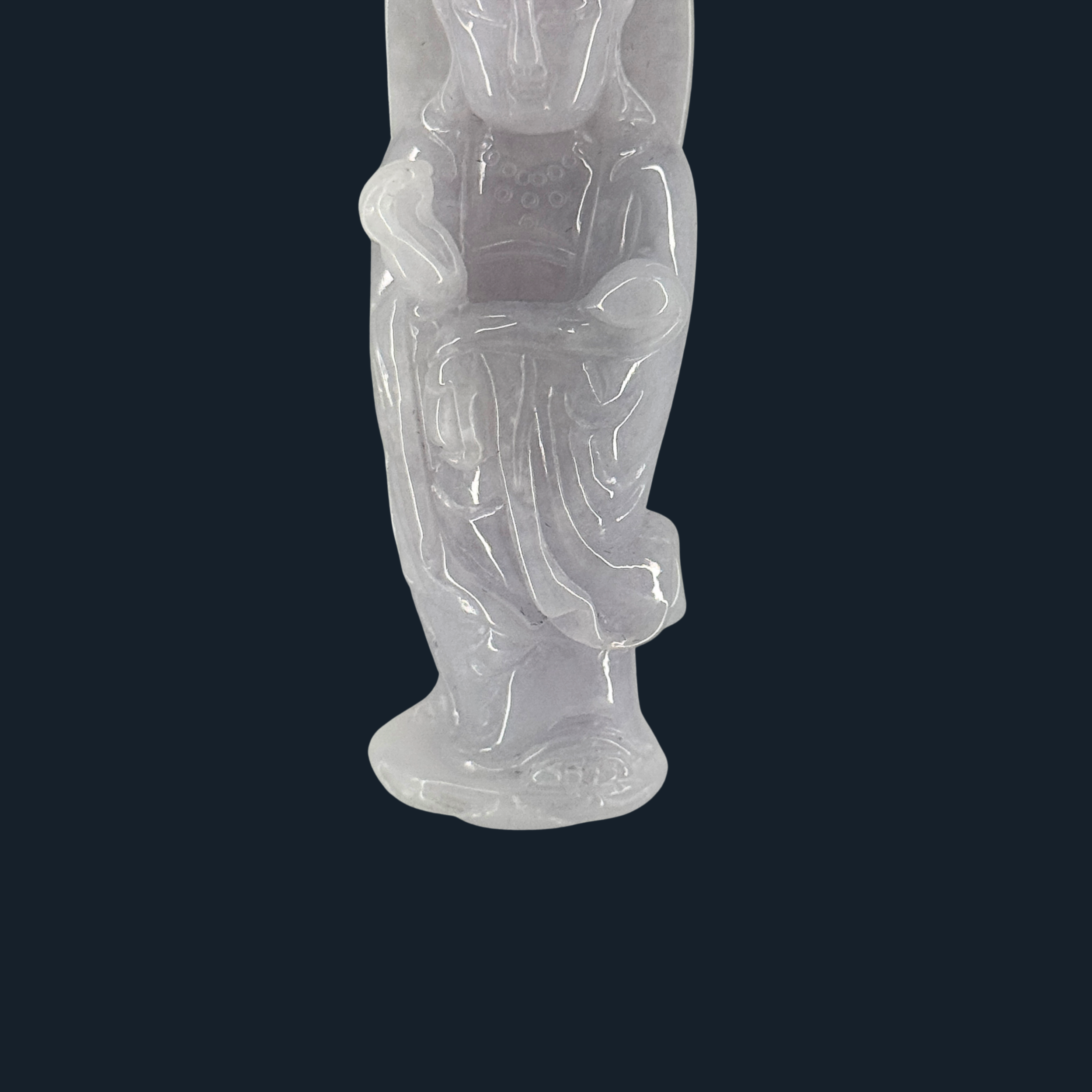Type A Lavender Jade Guan Yin Display