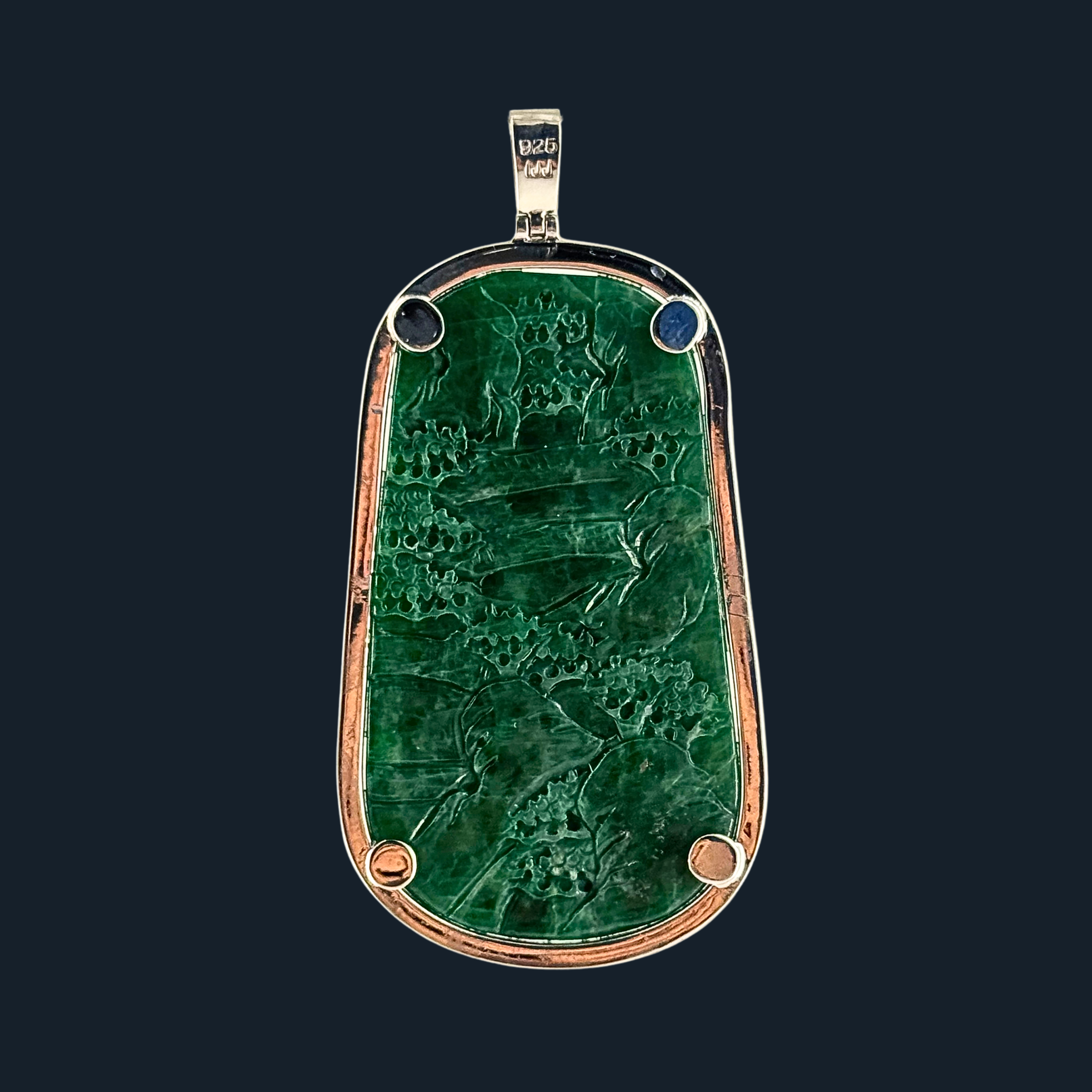 💎 ICED Full Green Jade Scenic Piece Shan Shui