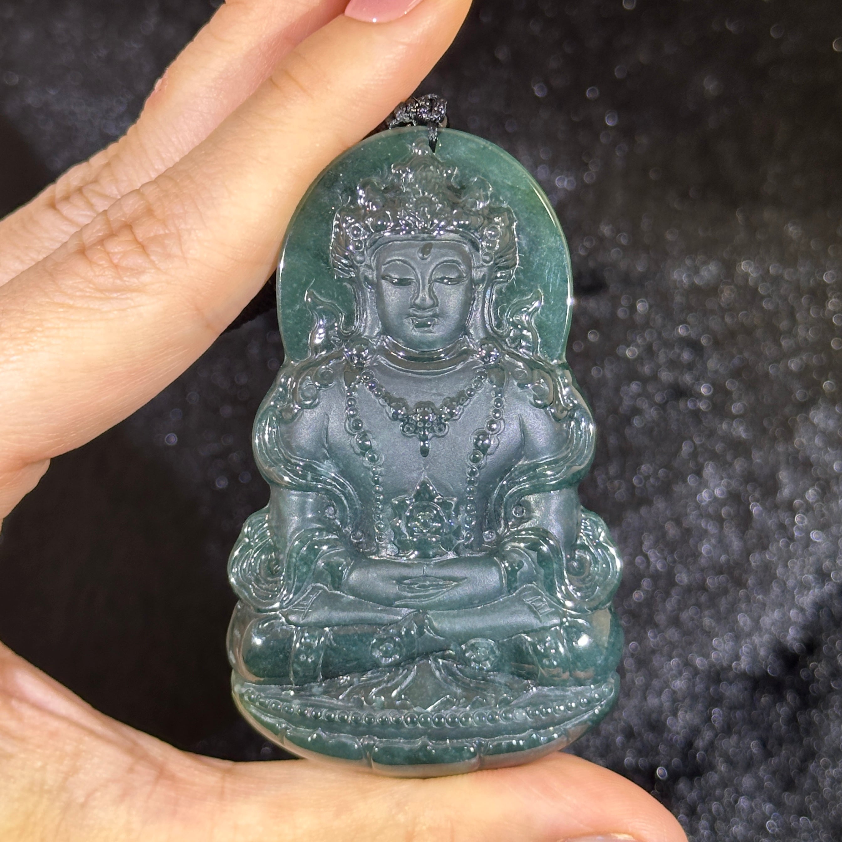 Type A Blueish Green Jade Dou Mu
