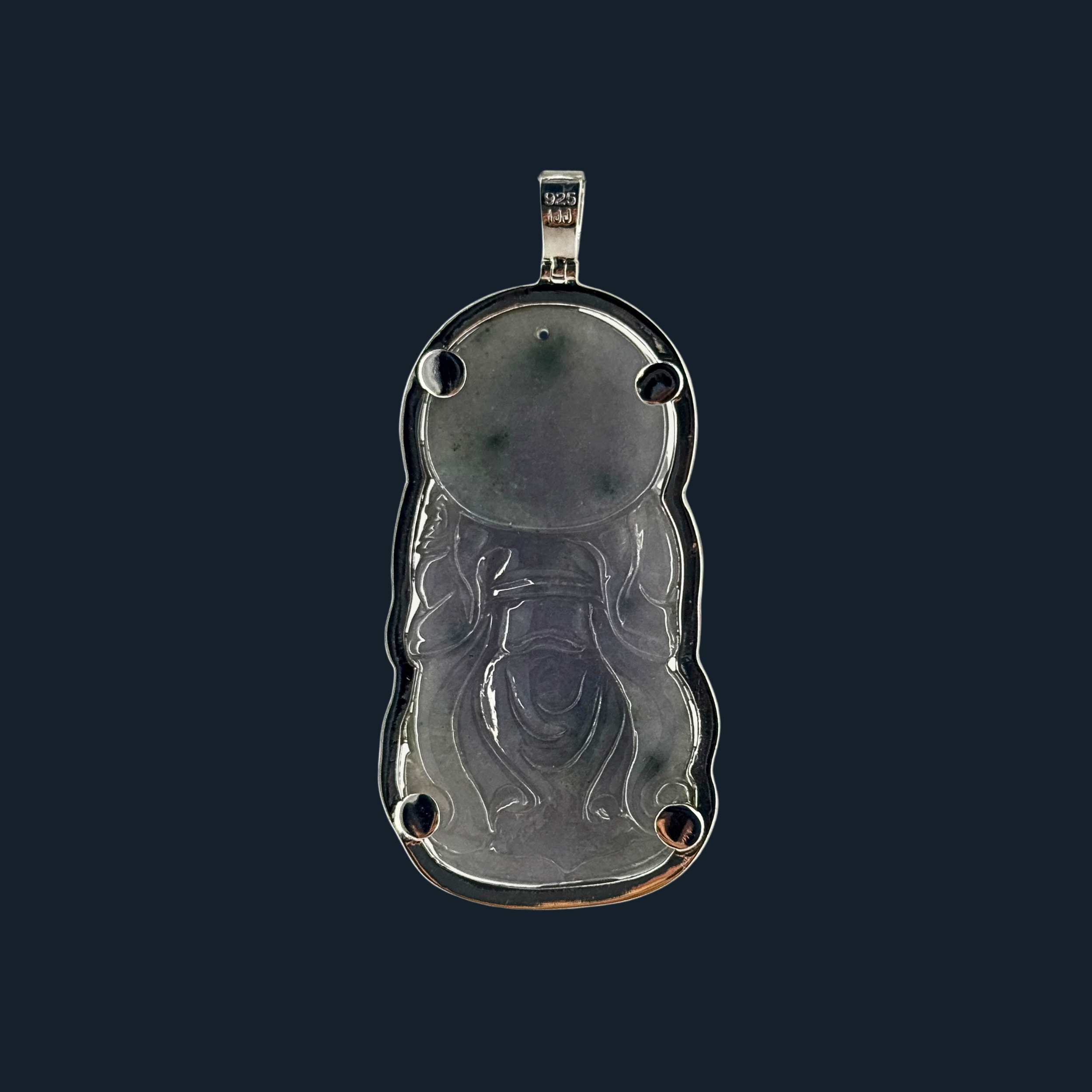 💎 ICED Black Jade Guan Gong Pendant