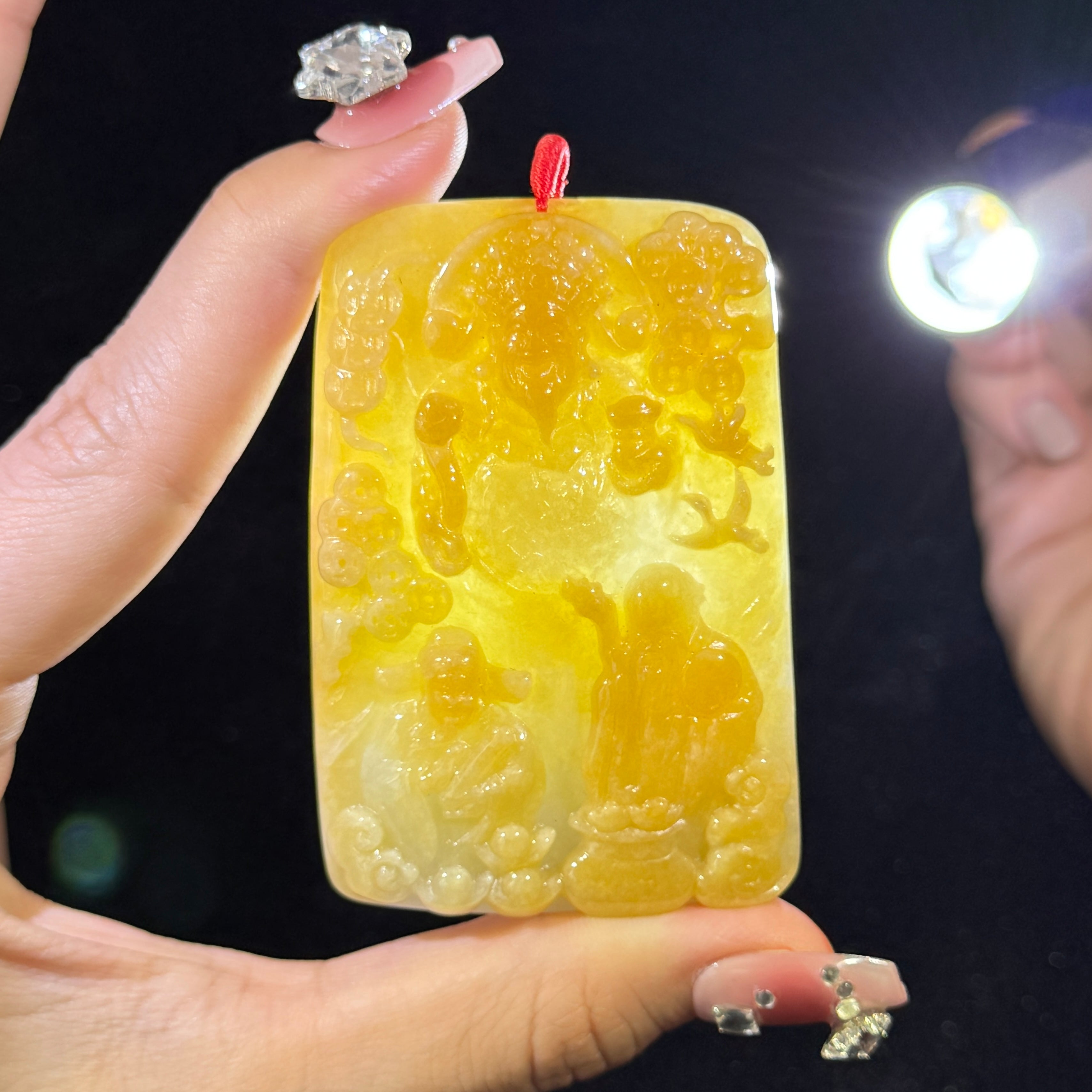 Yellow Jade Fu Lu Shou