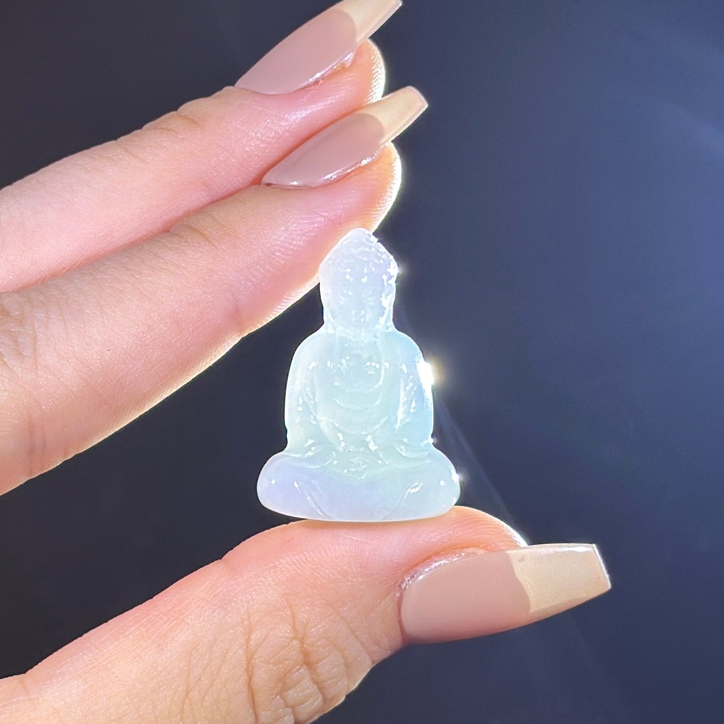 Type A Green Jade Vairocana Buddha