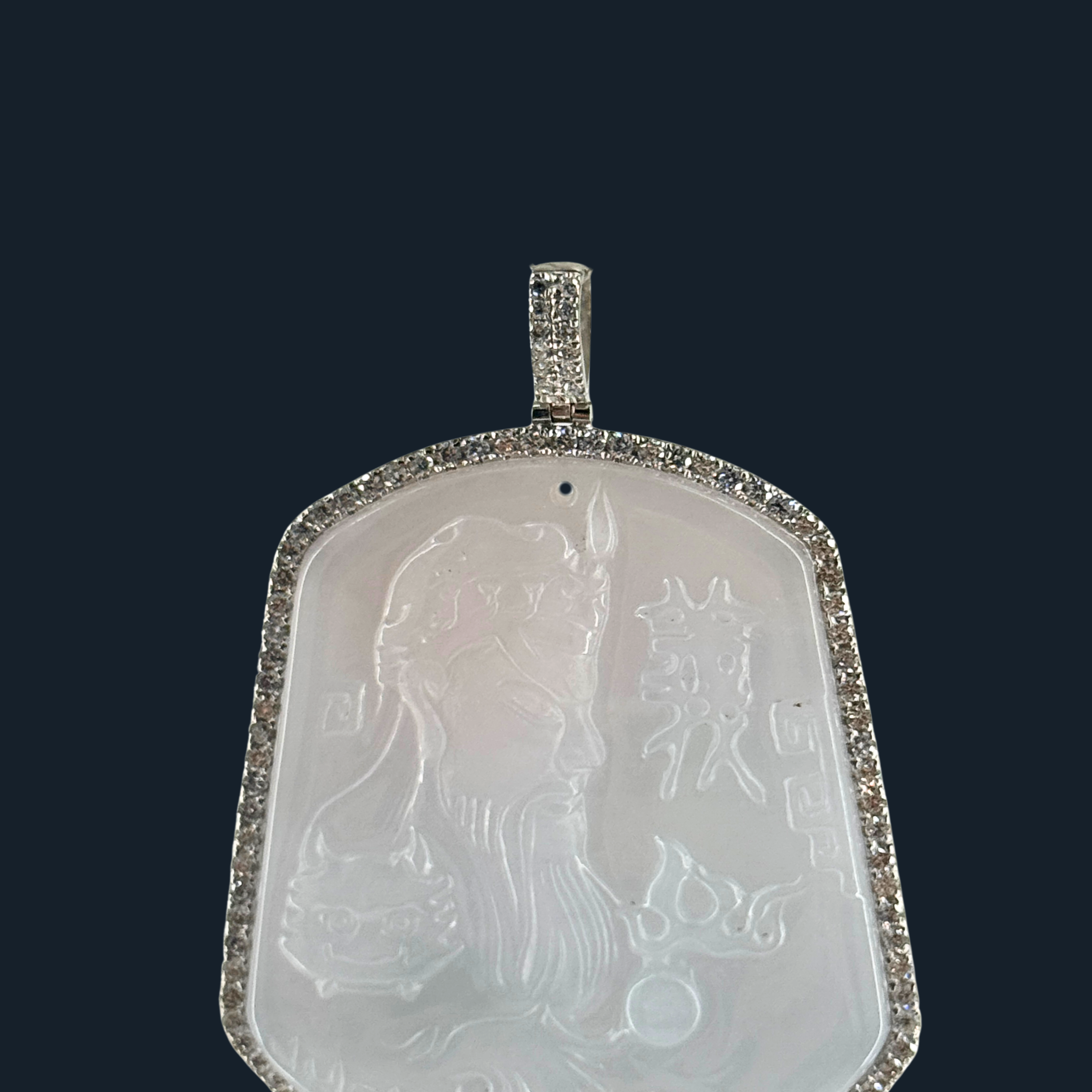 💎 ICED Light Green Jade Guan Gong