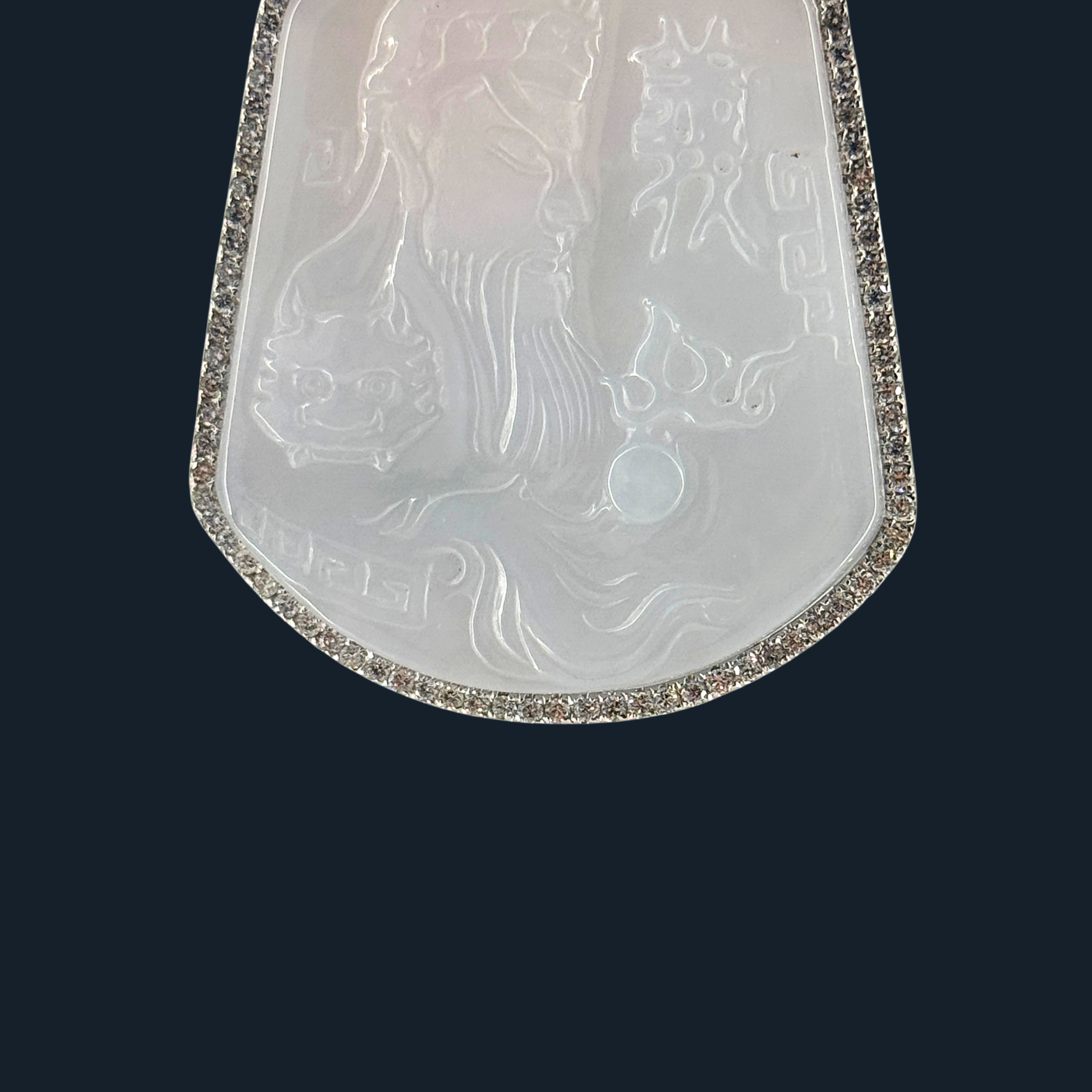 💎 ICED Light Green Jade Guan Gong