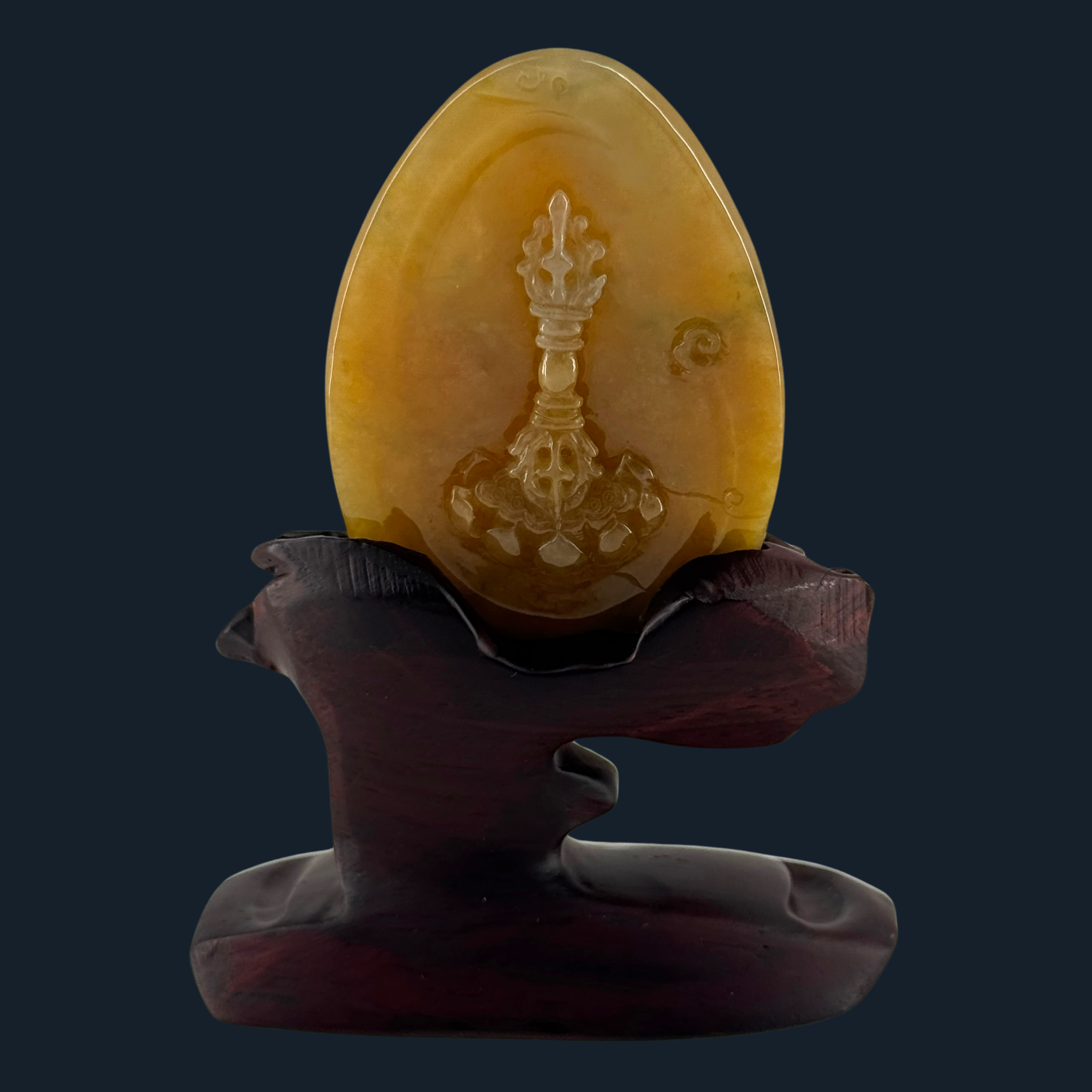 RARE Grand Master Craftsman Type A Yellow Jade Yellow Jambhala NGI Cert