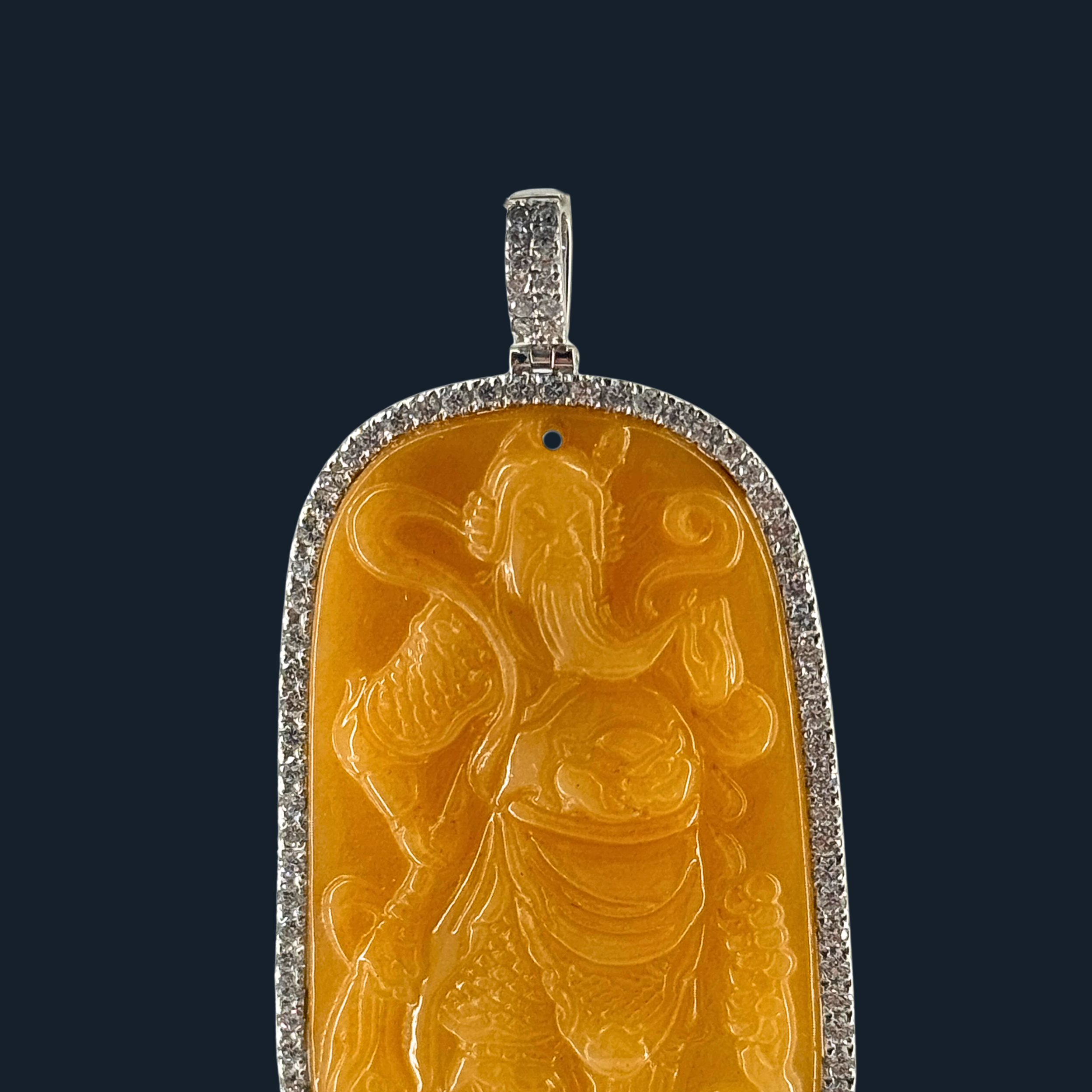 💎 ICED Yellow Jade Guan Gong