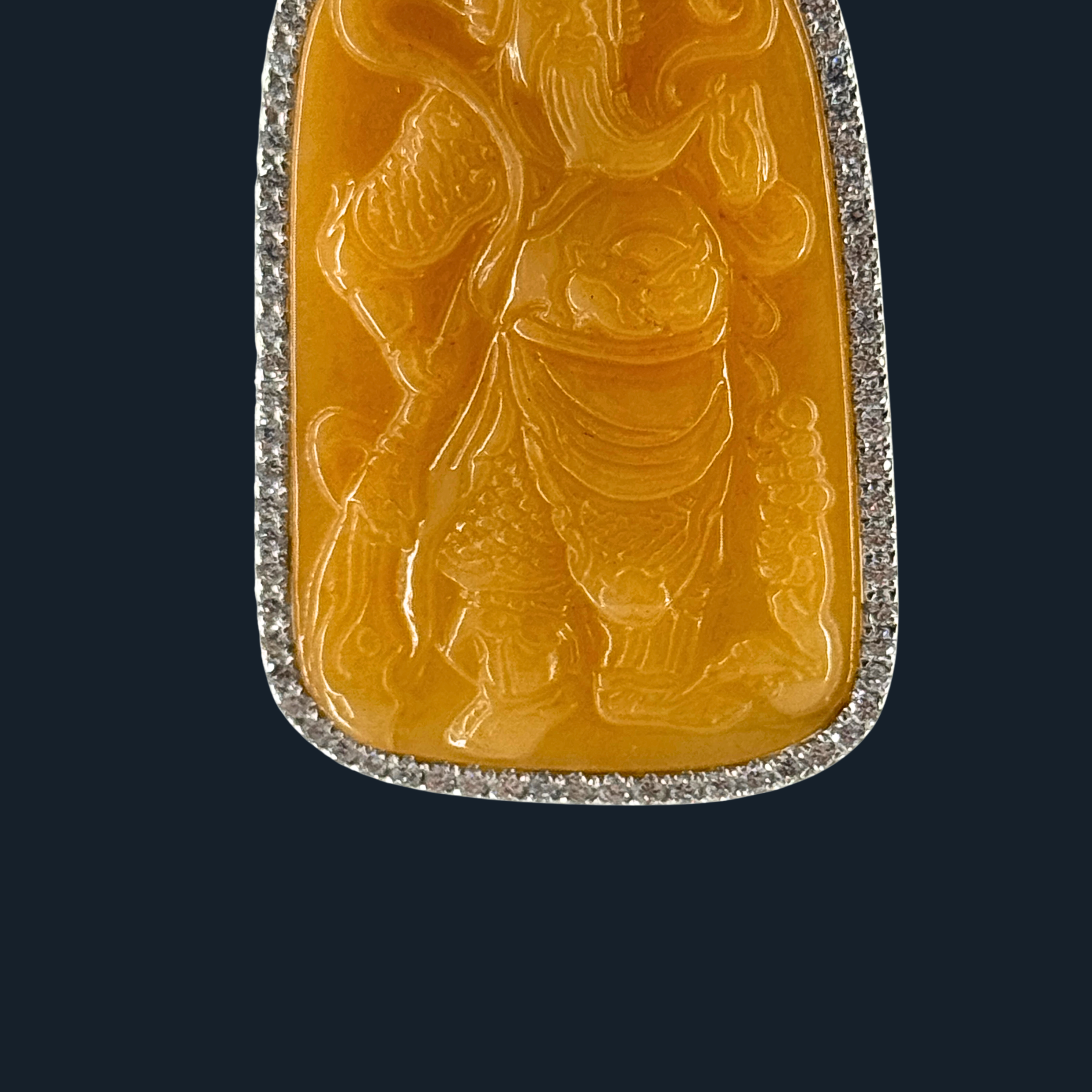 💎 ICED Yellow Jade Guan Gong
