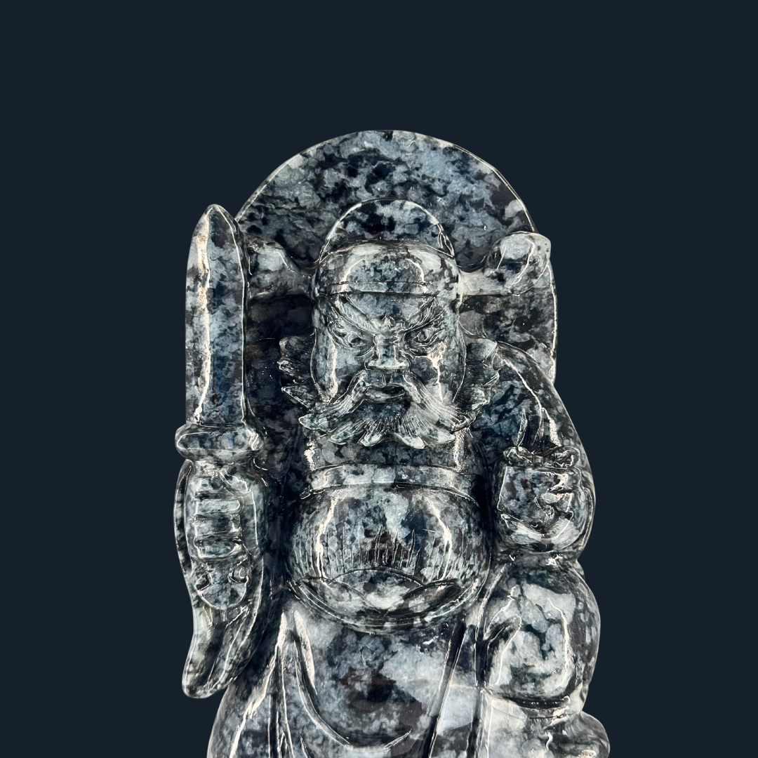 Type A Black Jade Zhong Kui Display