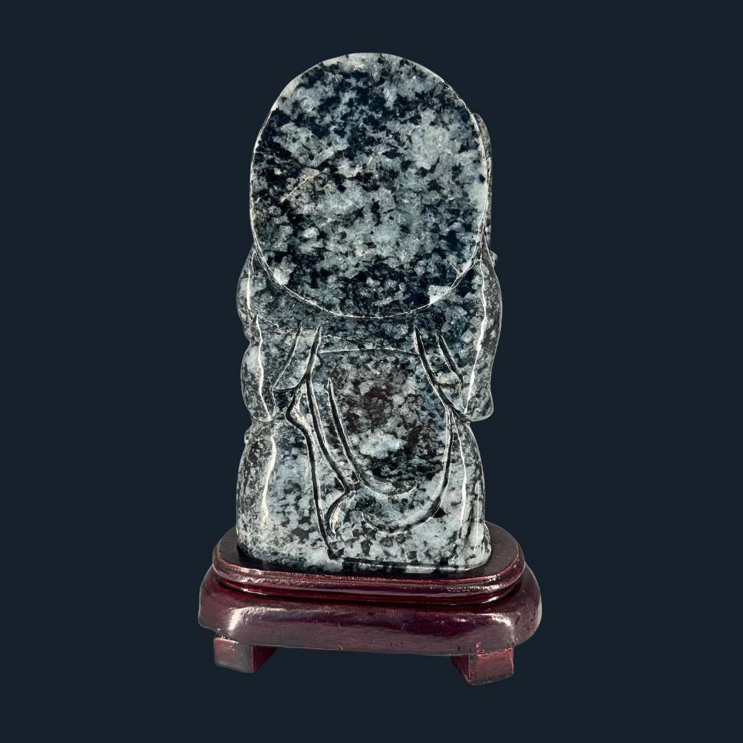 Type A Black Jade Zhong Kui Display
