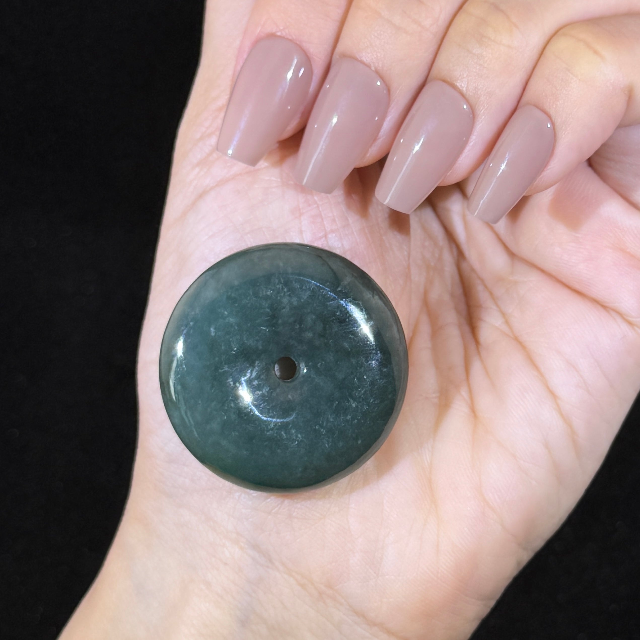 Type A Green Jade Ping An Kou Pendant