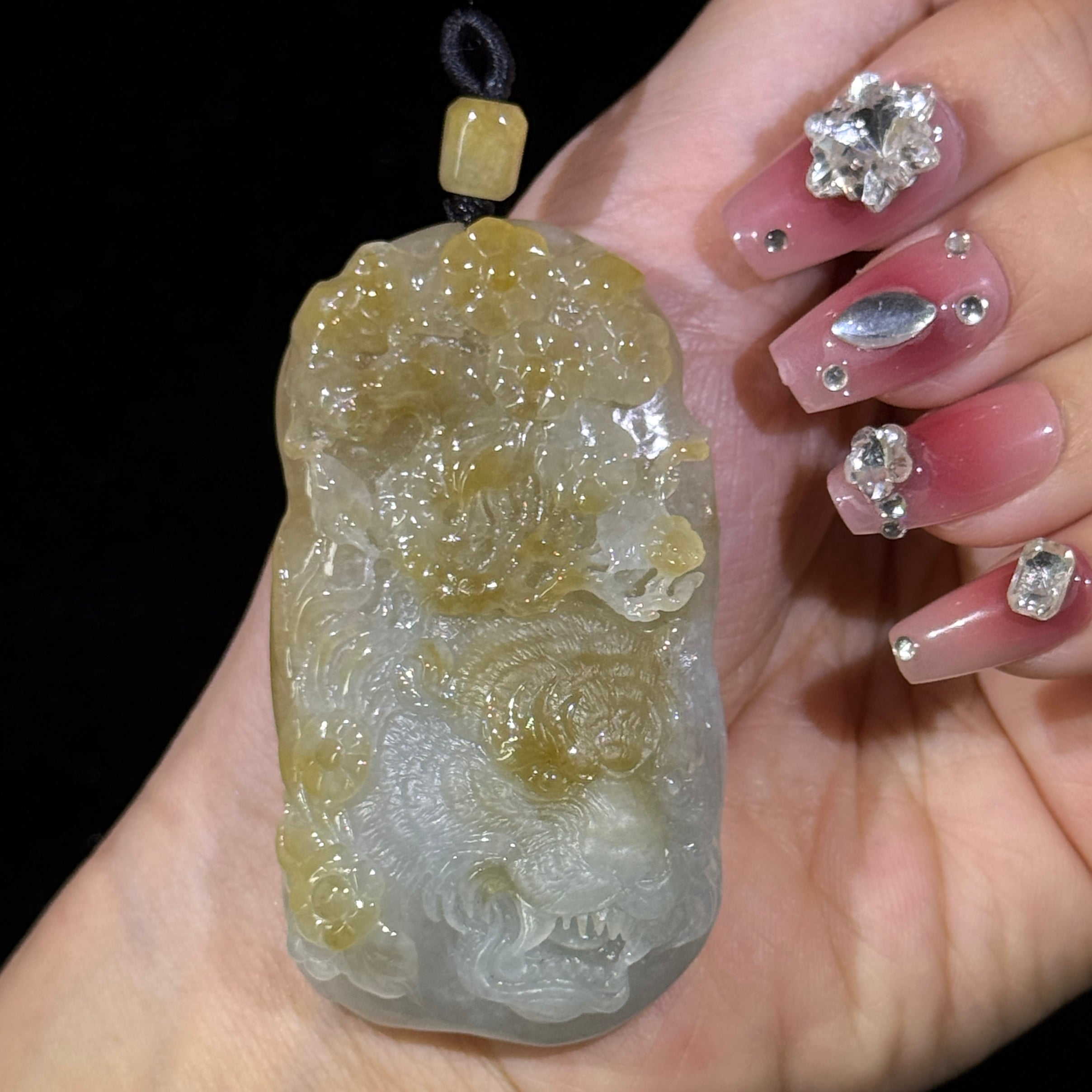 Type A Semi Icy Yellow Jade Tiger