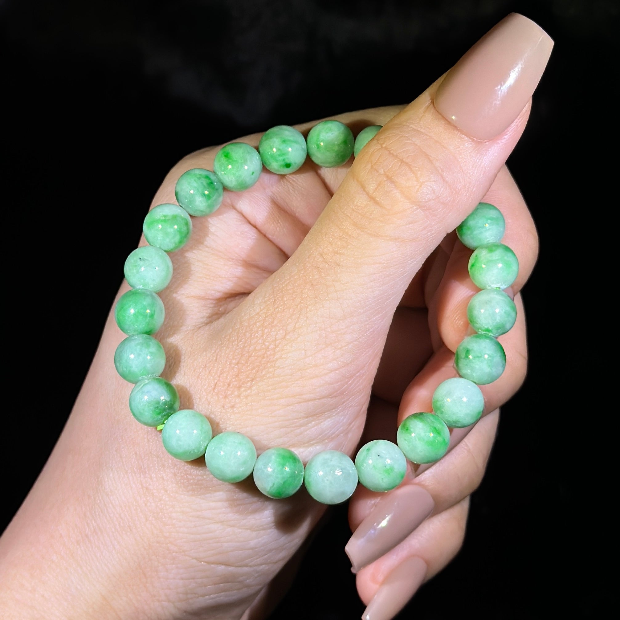 Type A Spicy Green Jade Bracelet