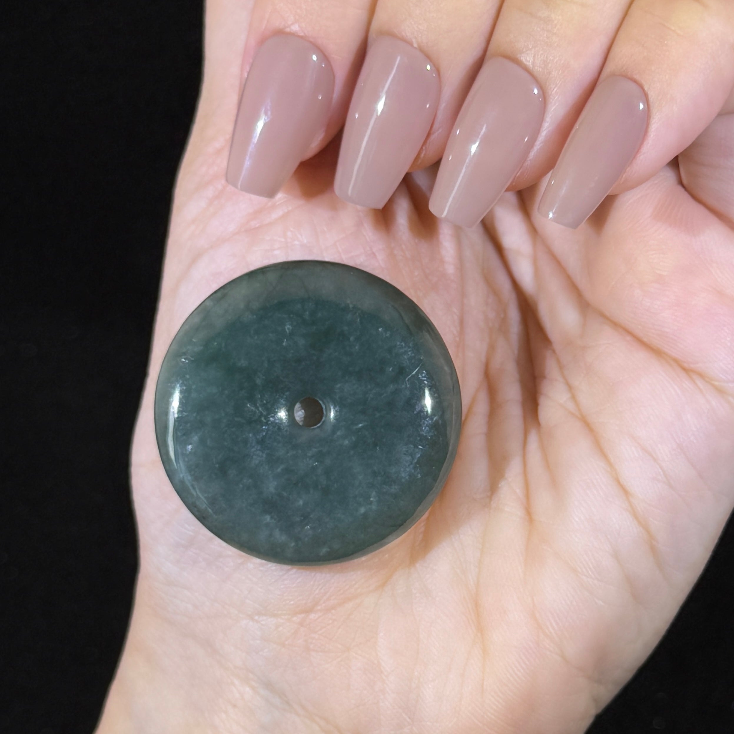 Type A Green Jade Ping An Kou Pendant