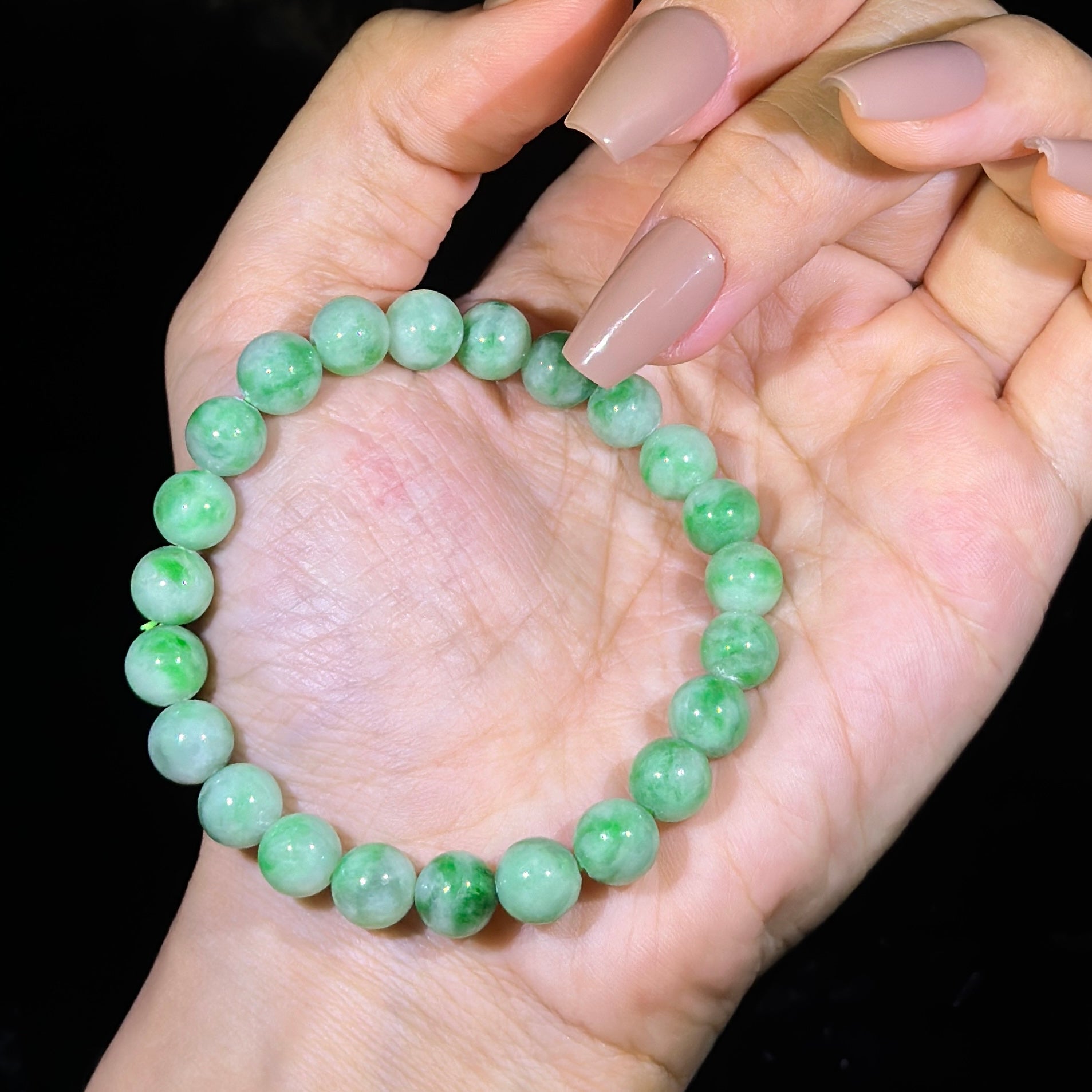 Type A Spicy Green Jade Bracelet