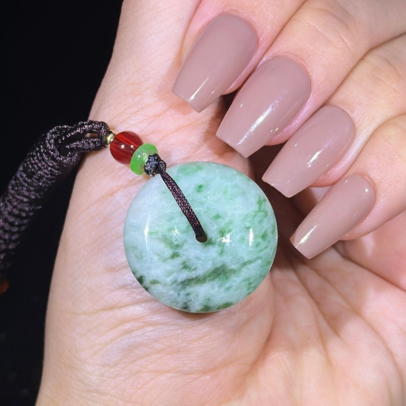 Type A Green Jade Ping An Kou