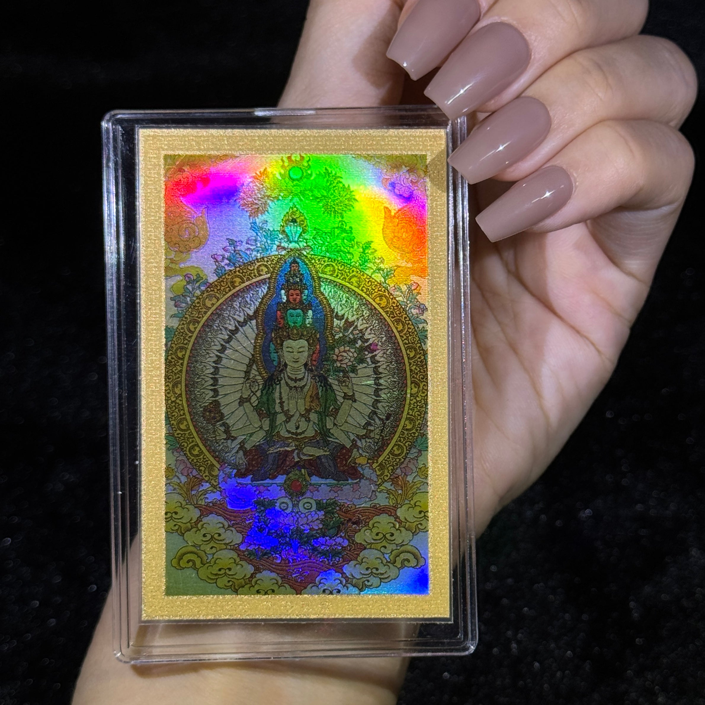 999 Gold Card Thousand Hands Guan Yin (Avalokitshvara) - Rat Zodiac