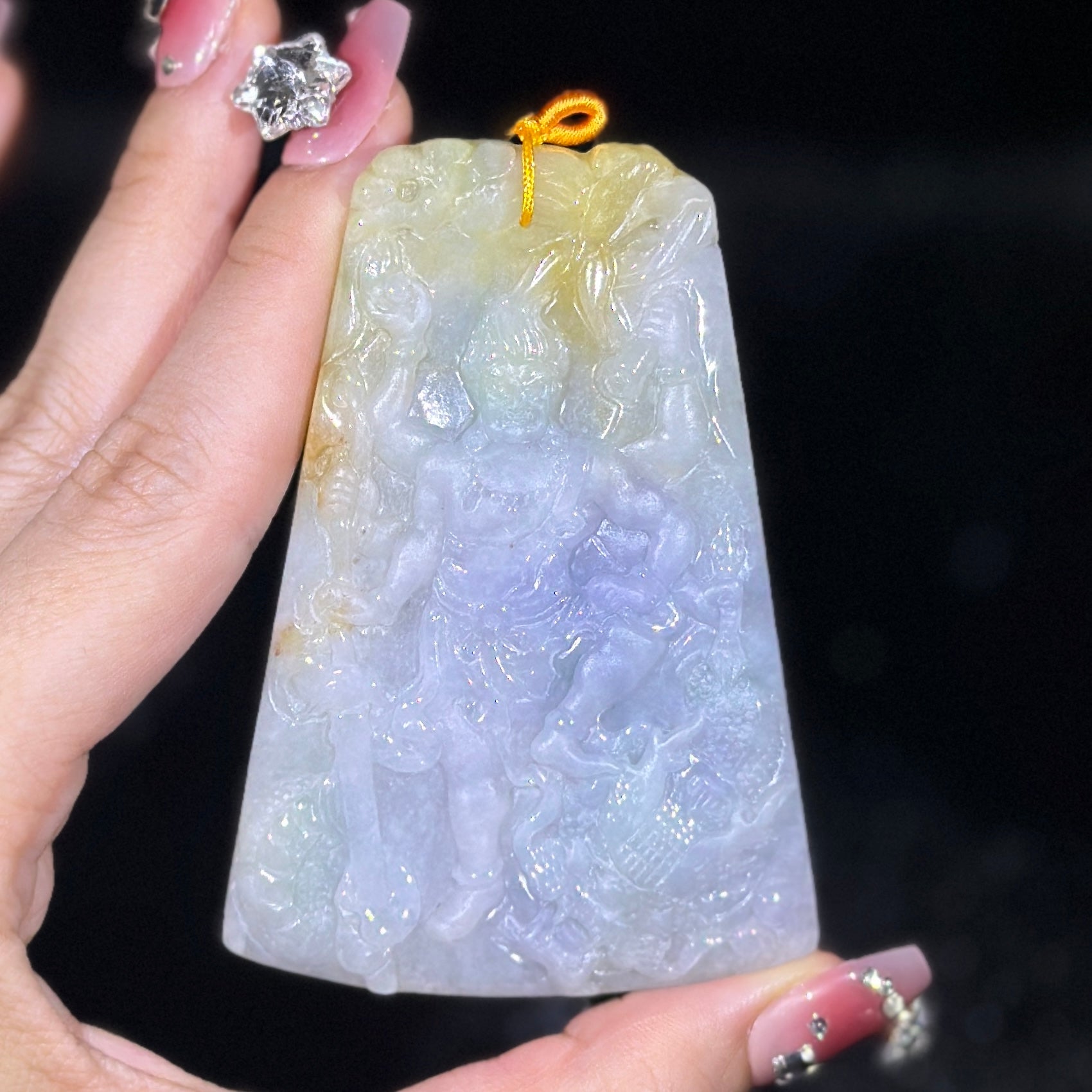 Type A Yellow Jade Acala & Dragon