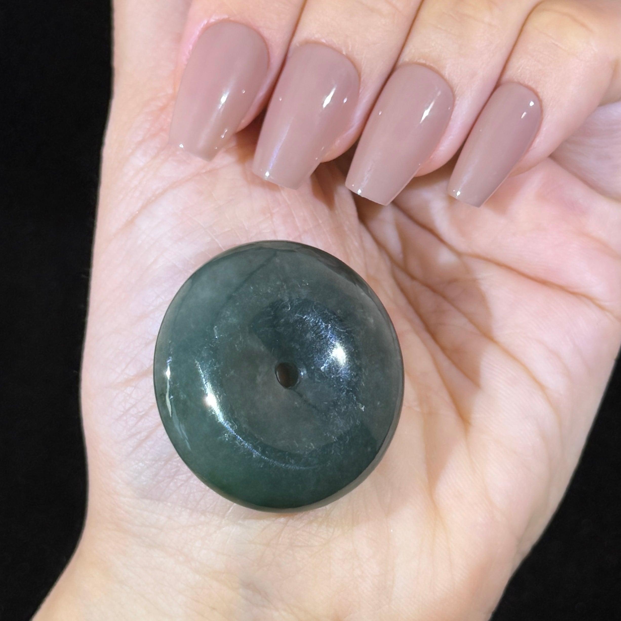 Type A Green Jade Ping An Kou Pendant