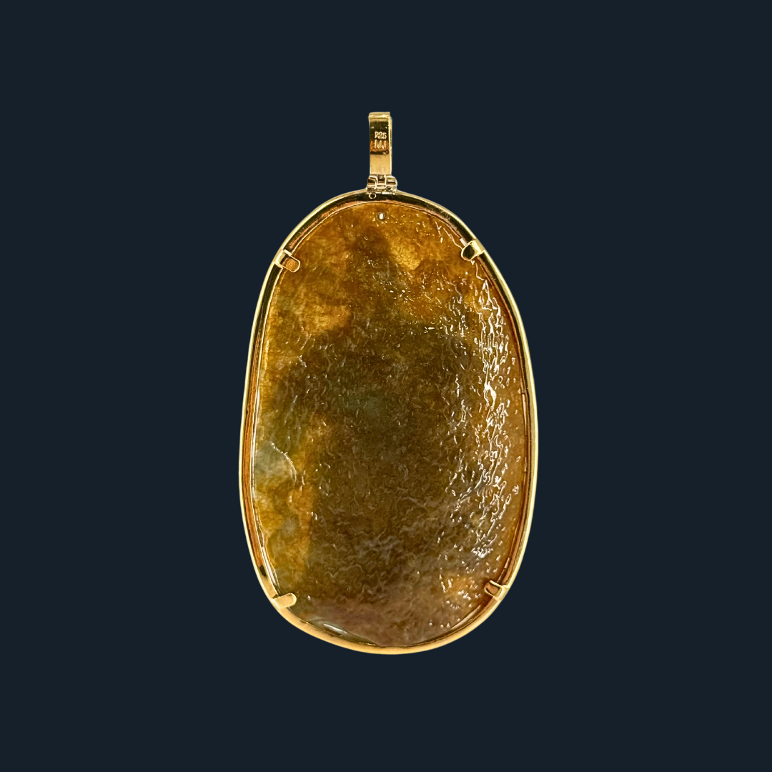 💎 ICED Green & Yellow Jade Guan Gong