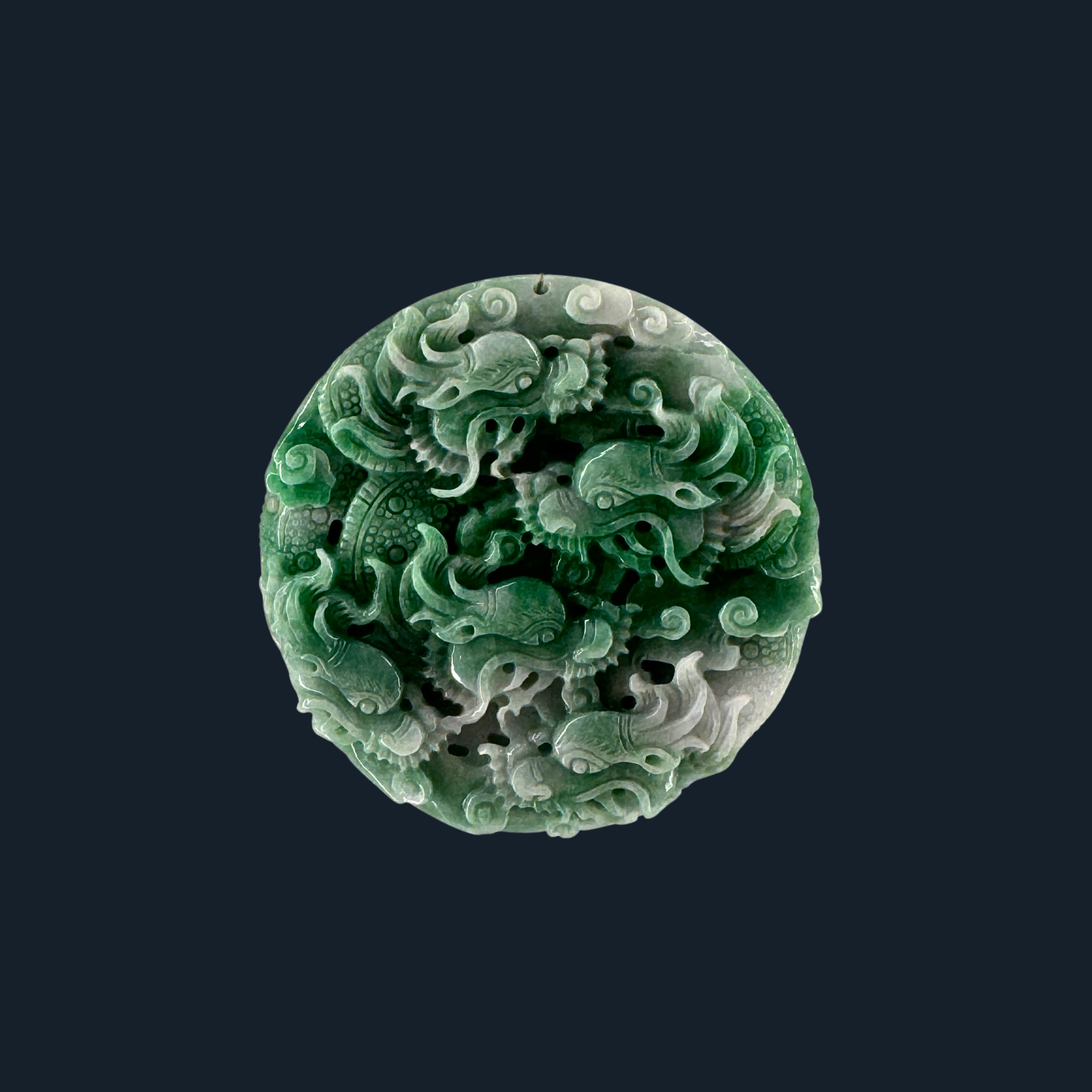 Type A Green Jade 9 Dragons