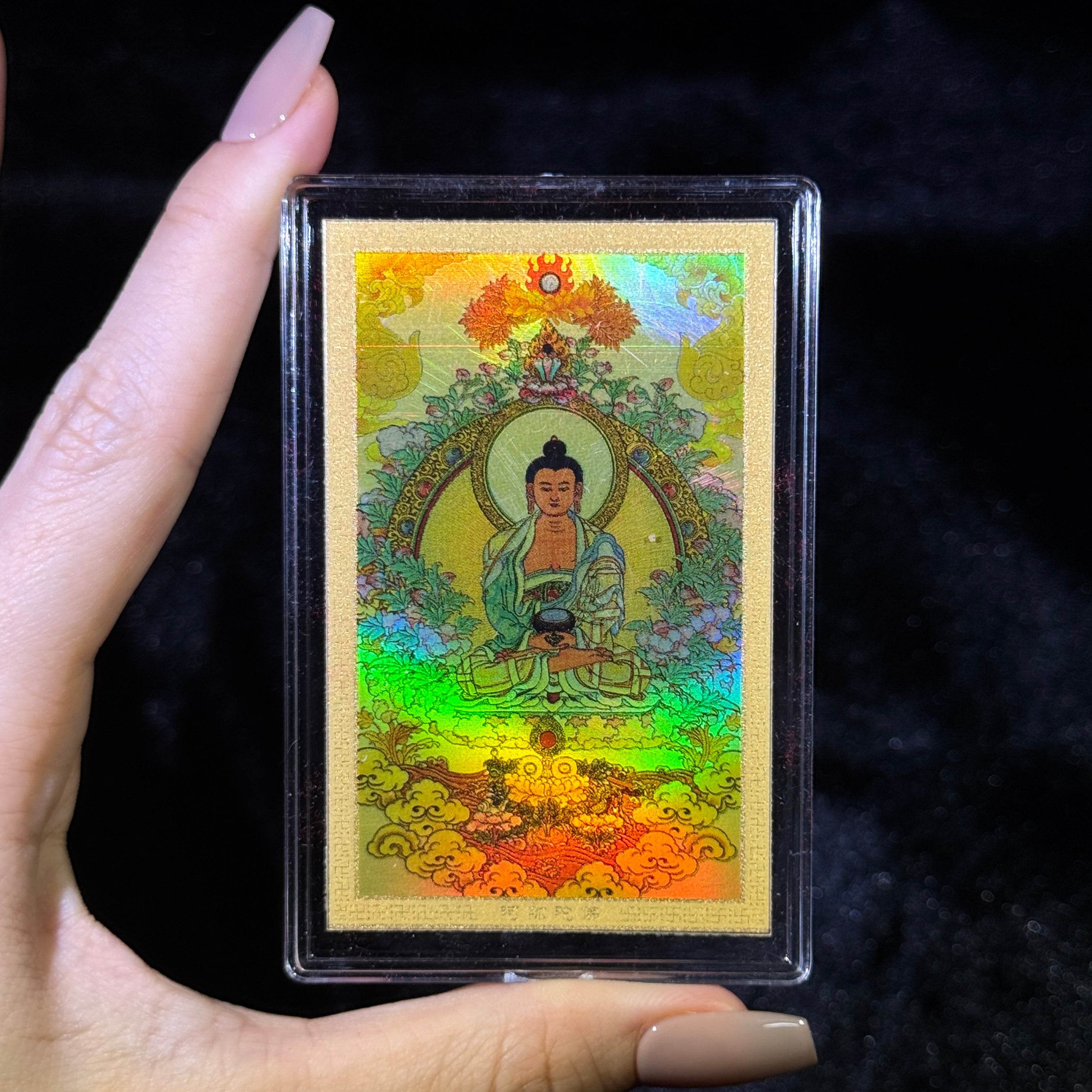999 Gold Card Amitabha Buddha - Dog & Pig Zodiac