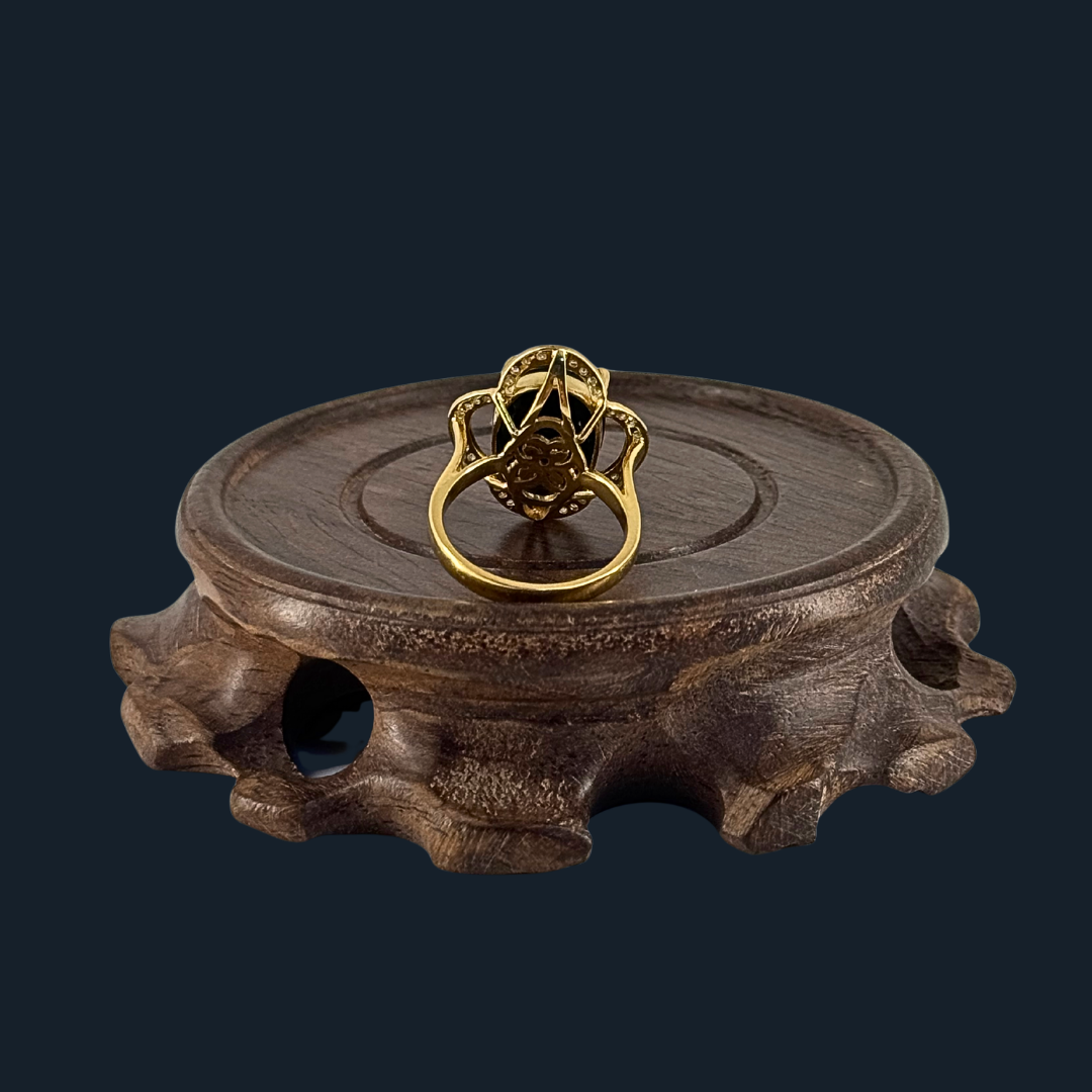 Custom 18k Yellow Gold Ladies Ring HK 13