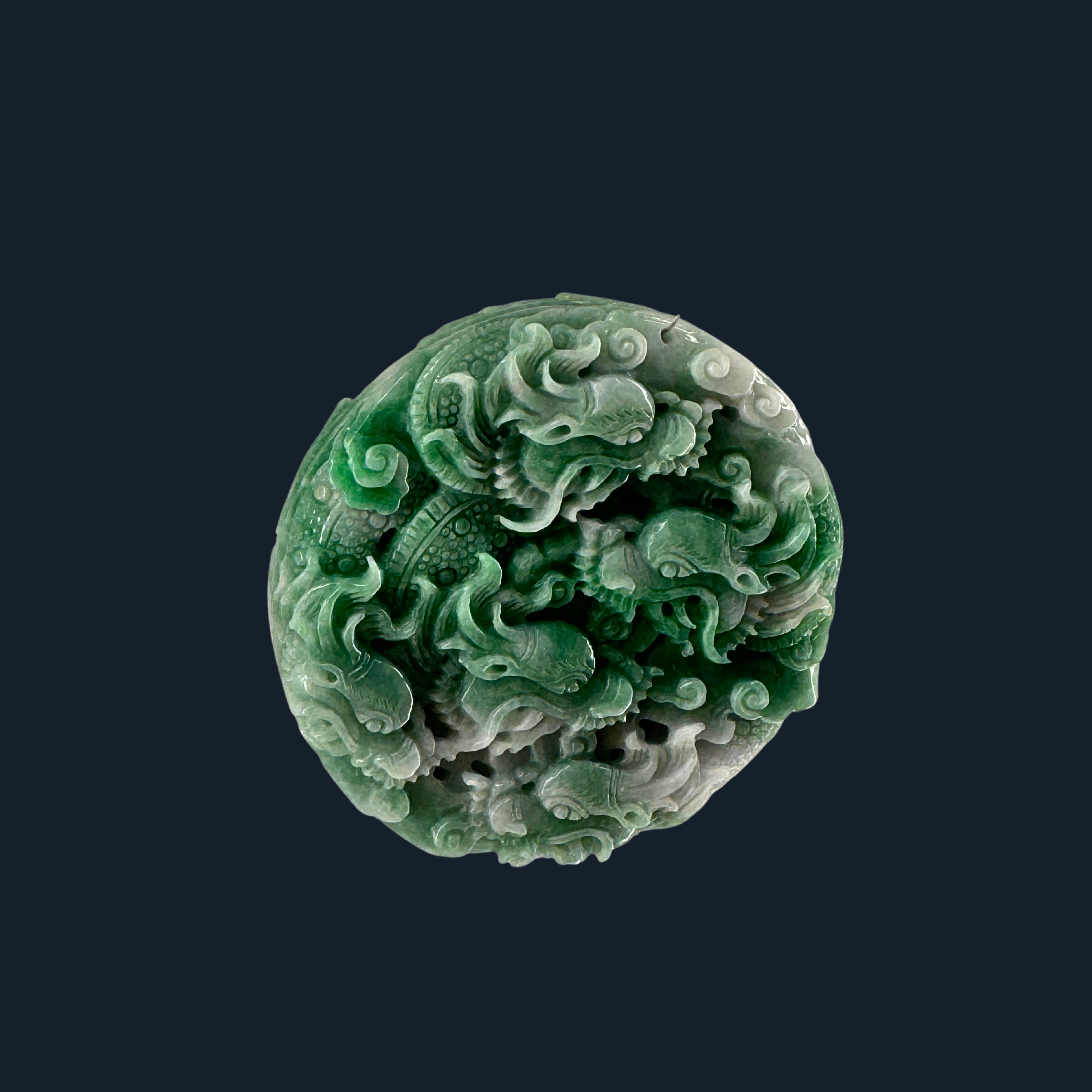 Type A Green Jade 9 Dragons