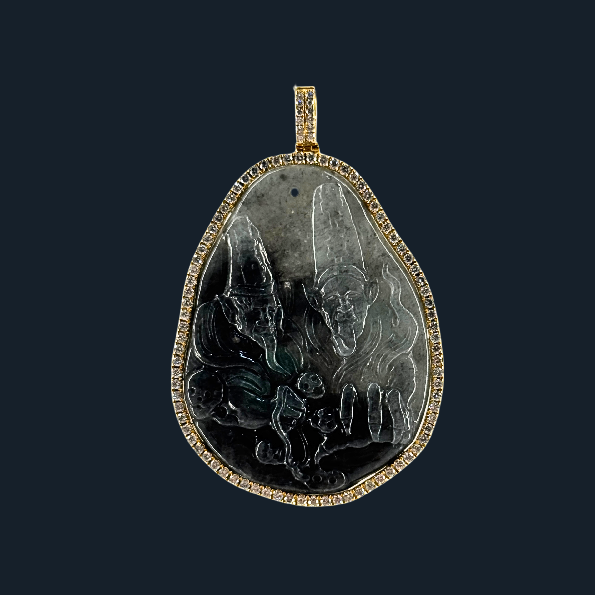 💎 ICED Black Jade Black & White Impermanence