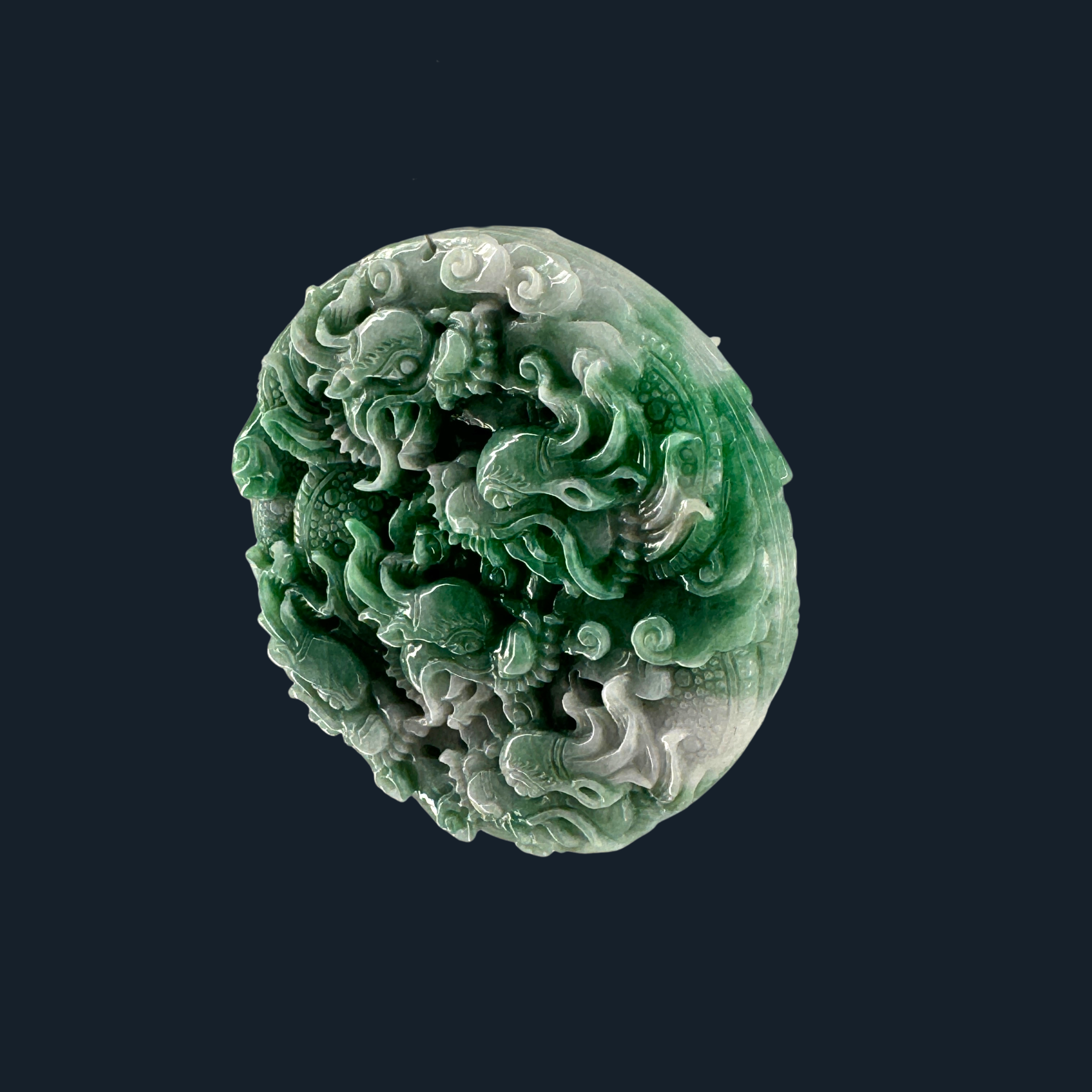 Type A Green Jade 9 Dragons