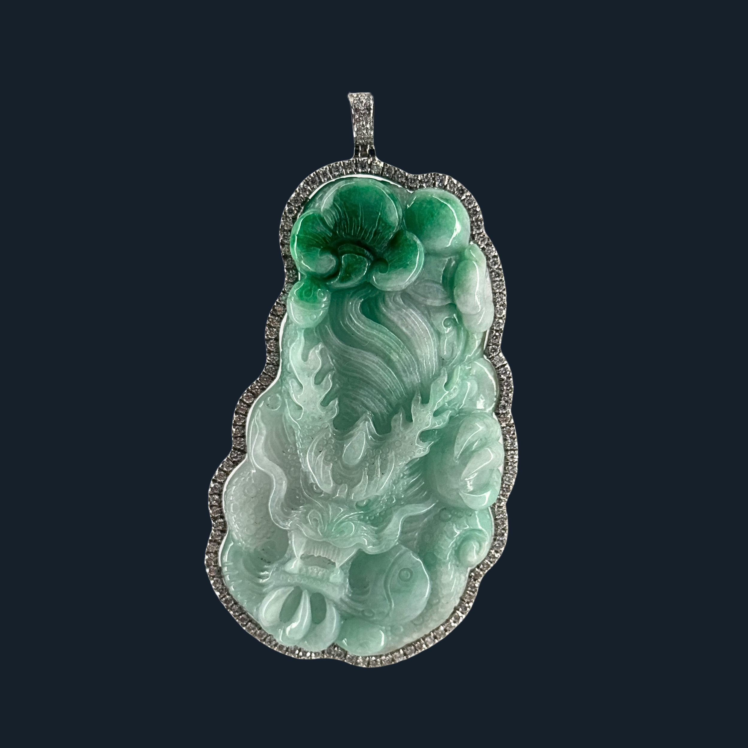💎 ICED Green Jade Dragon Symbol to boost Business Success