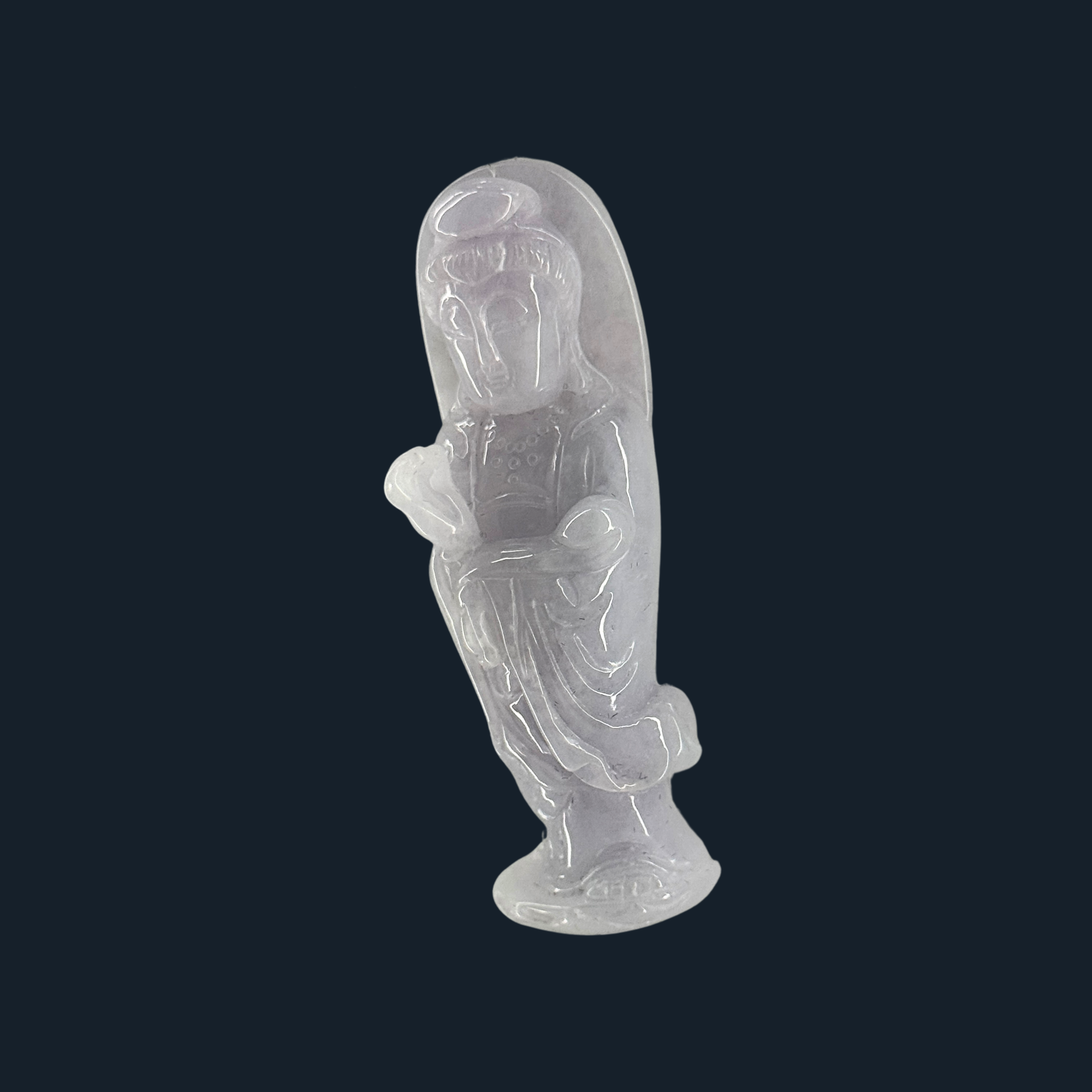 Type A Lavender Jade Guan Yin Display