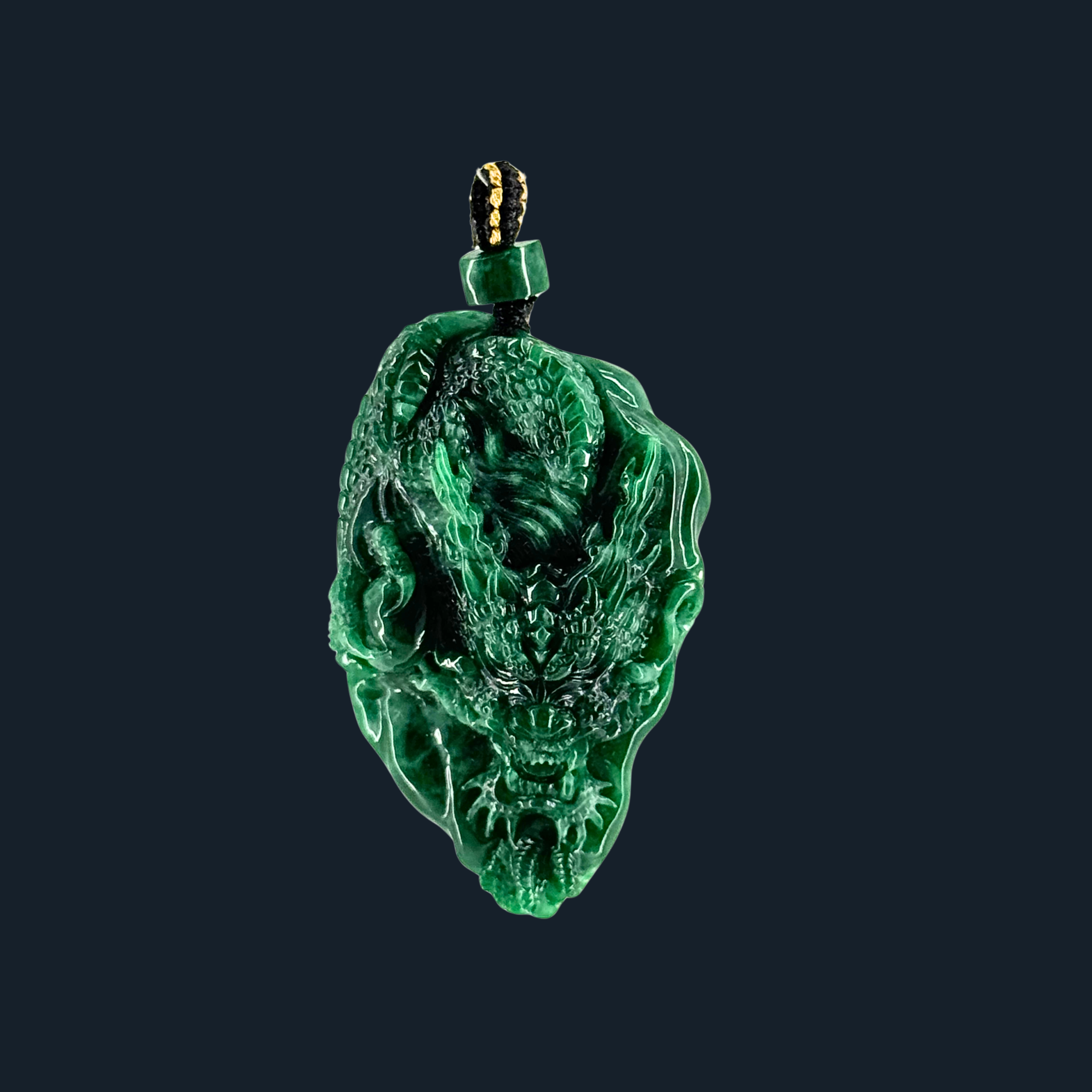 Type A Full Spicy Green Jade Dragon