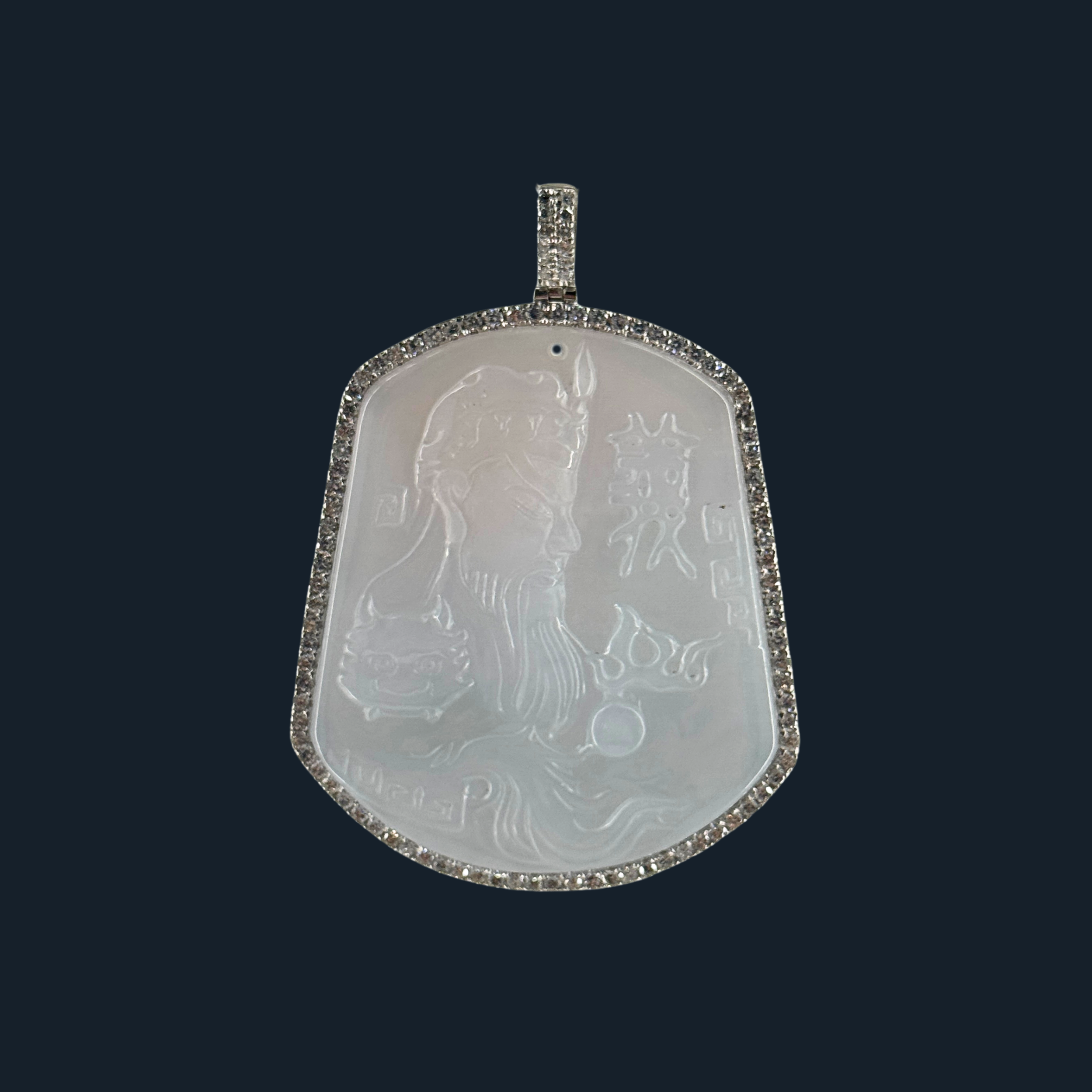 💎 ICED Light Green Jade Guan Gong