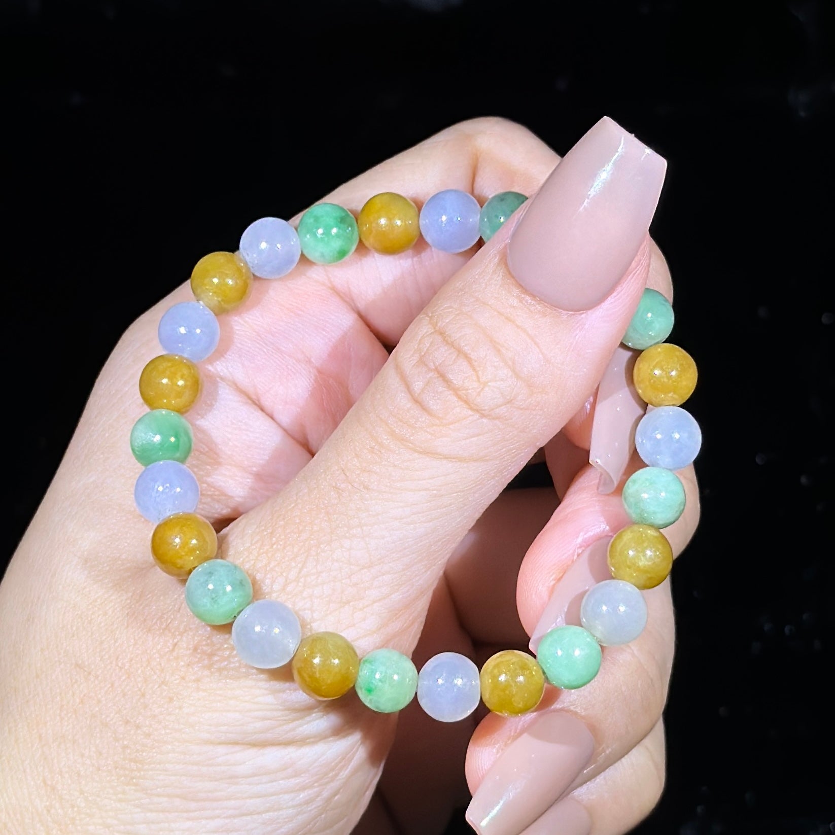 Type A Green & Yellow Jade Bracelet