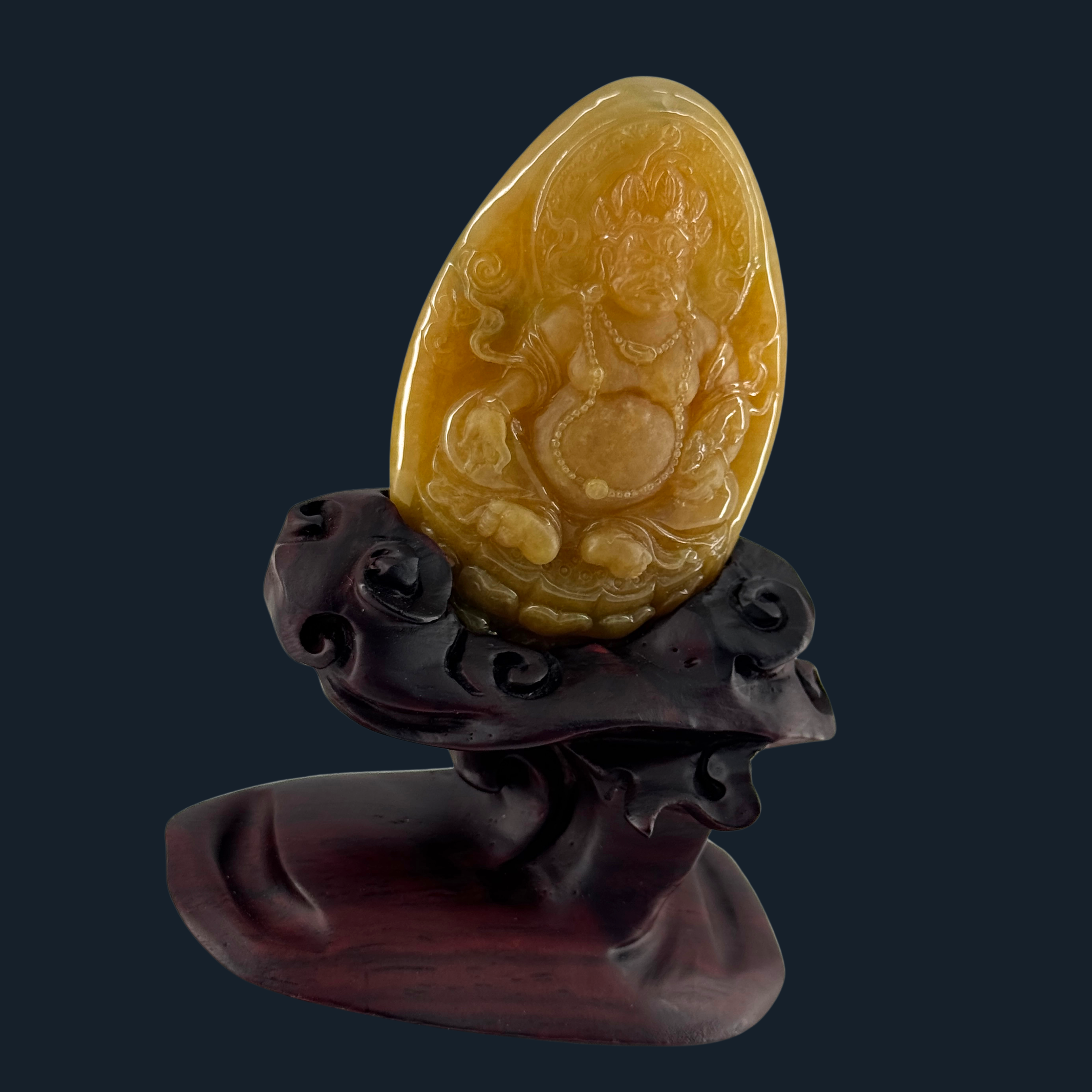 RARE Grand Master Craftsman Type A Yellow Jade Yellow Jambhala NGI Cert