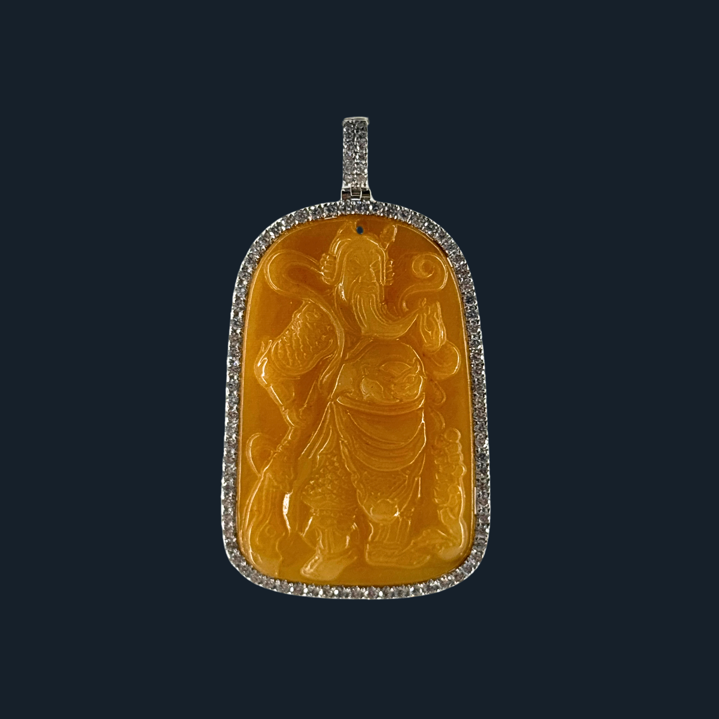 💎 ICED Yellow Jade Guan Gong
