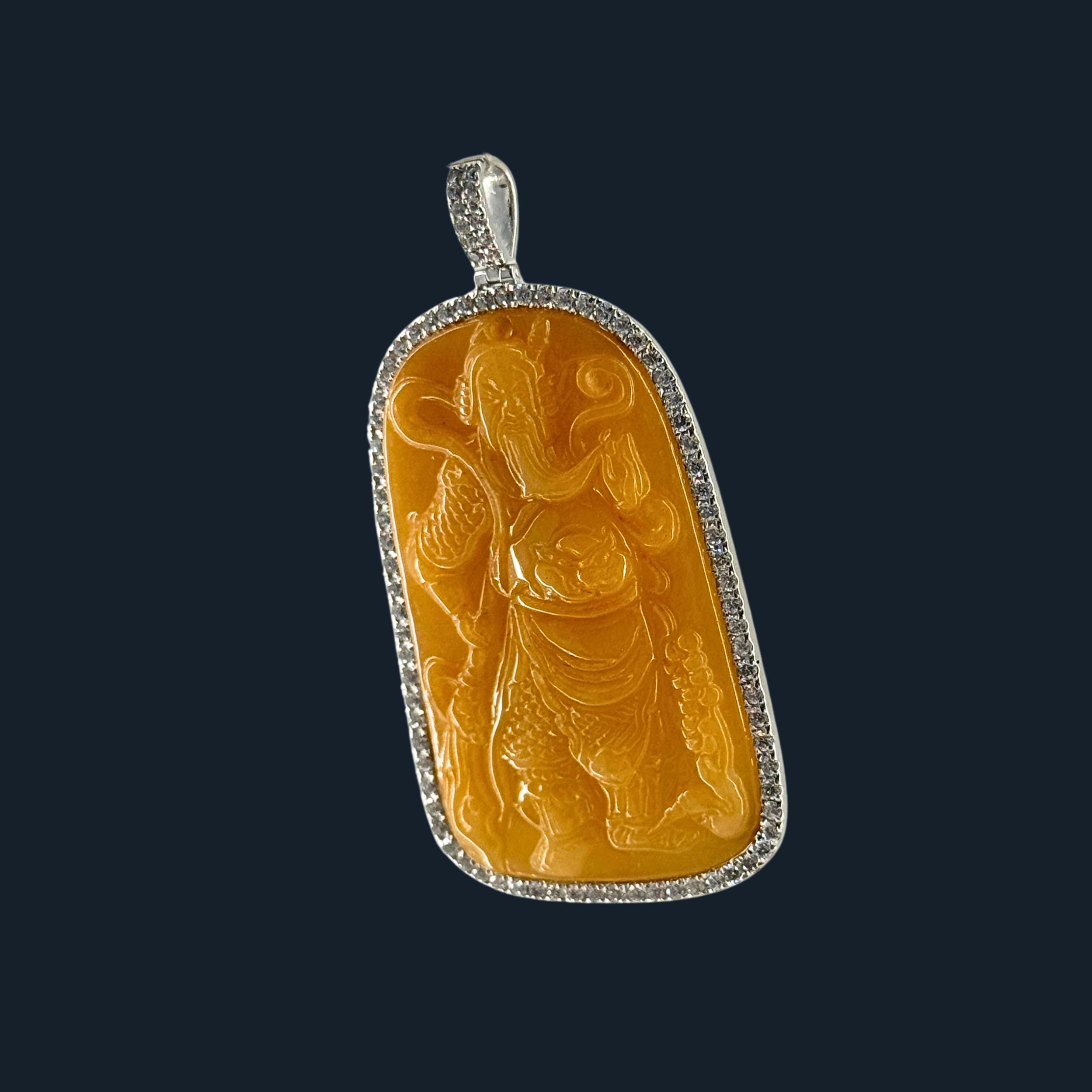 💎 ICED Yellow Jade Guan Gong