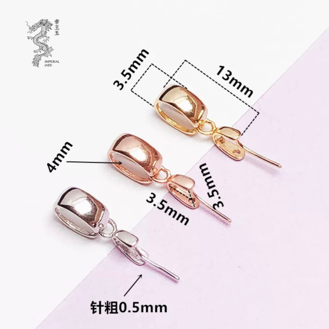 S925 Sliver Rectangle Clasp
