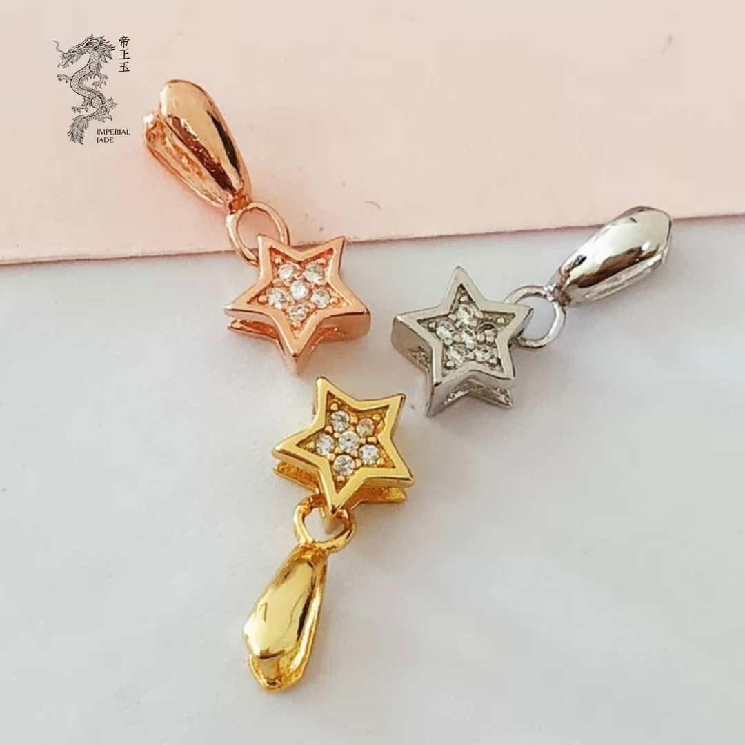 S925 Sliver Bling Star Clasp available in sliver & rose gold