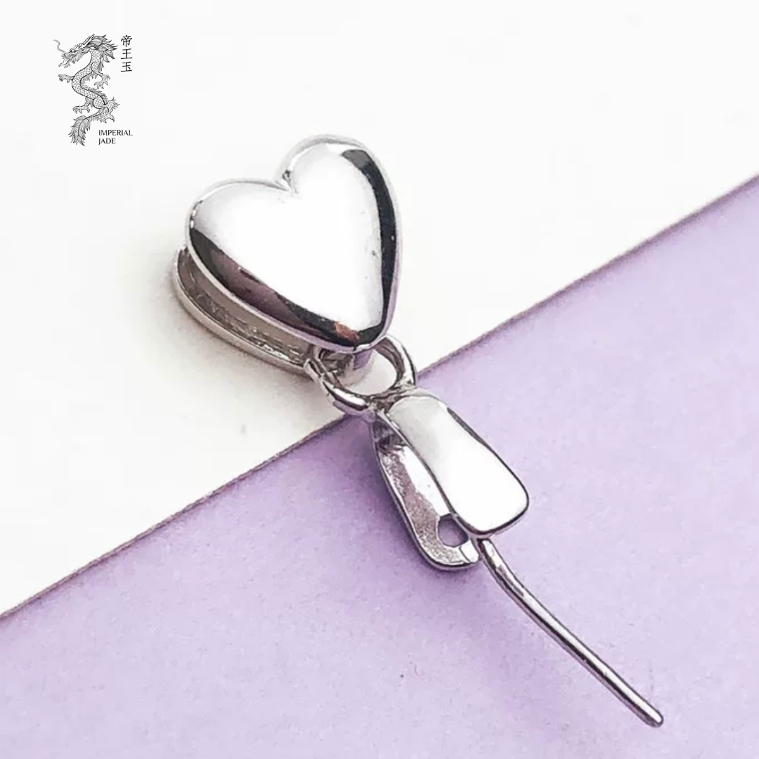 S925 Sliver Heart Shaped Clasp